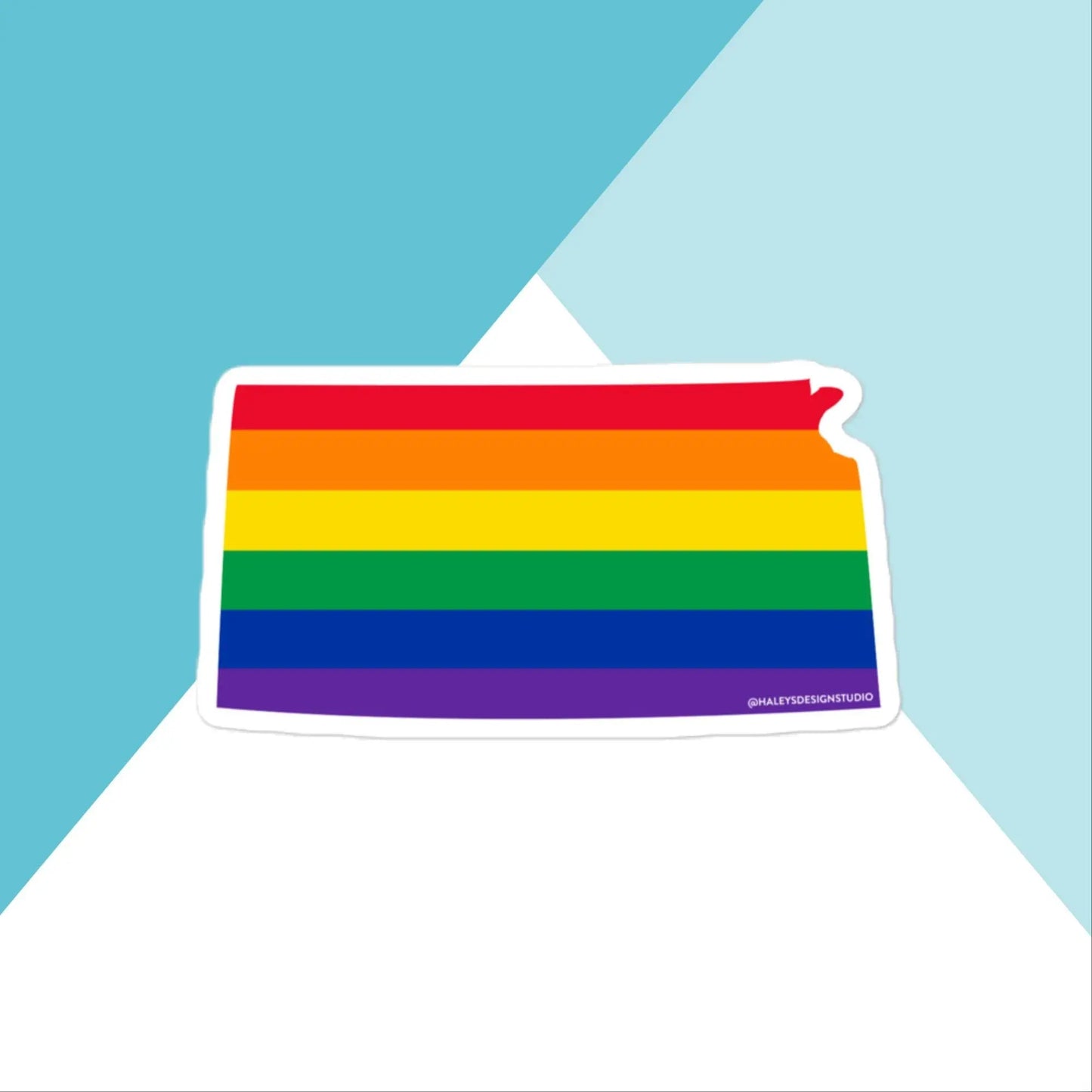 Kansas Pride Rainbow LGBTQIA+ Vinyl Sticker North Owl Apparel
