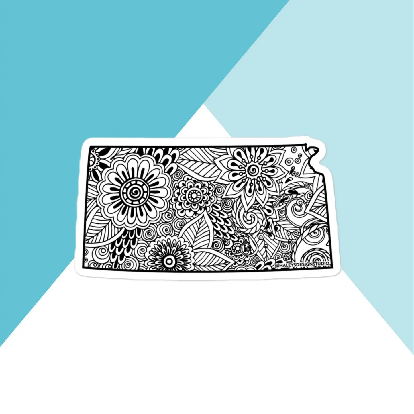 Kansas Floral Mandala Vinyl Sticker North Owl Apparel