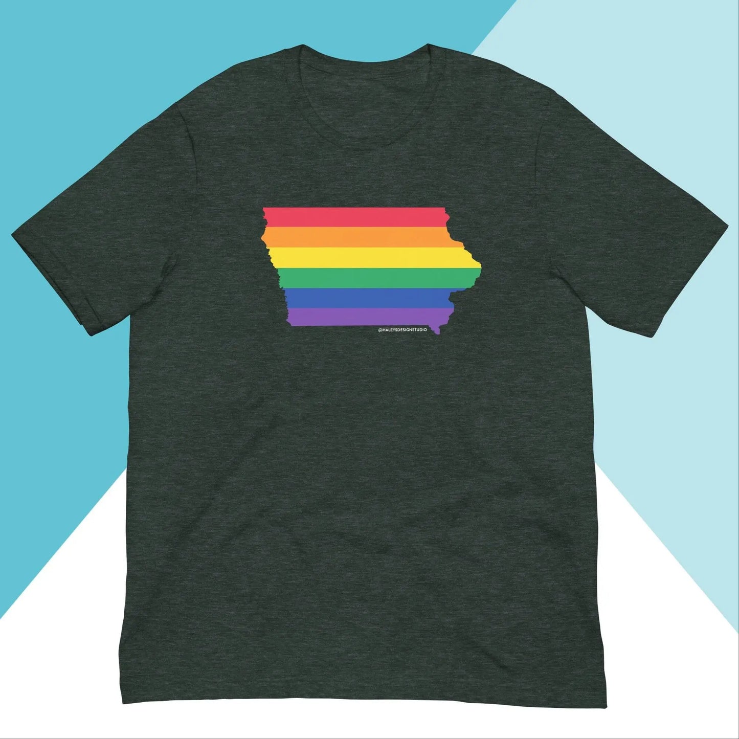 Iowa Pride Rainbow LGBTQIA+ Unisex Shirt North Owl Apparel