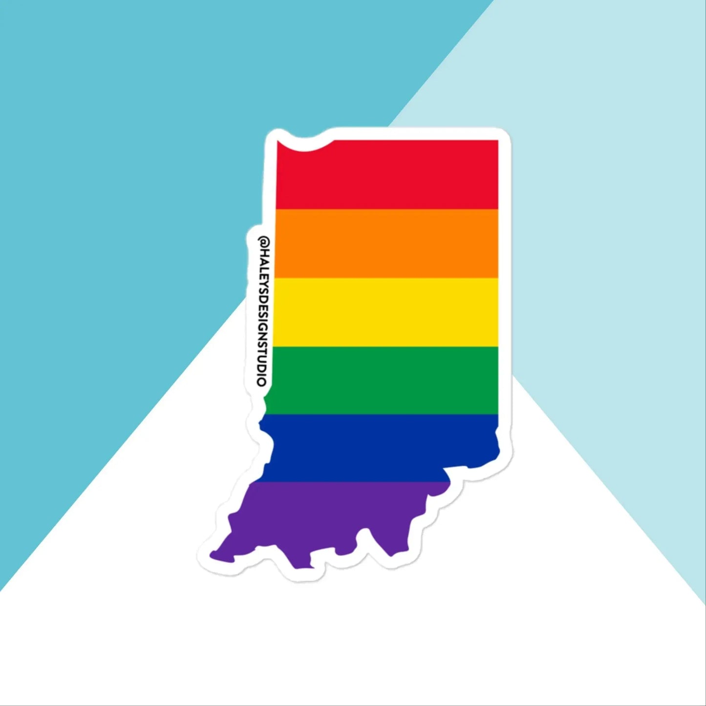 Indiana Pride Rainbow LGBTQIA+ Vinyl Sticker North Owl Apparel