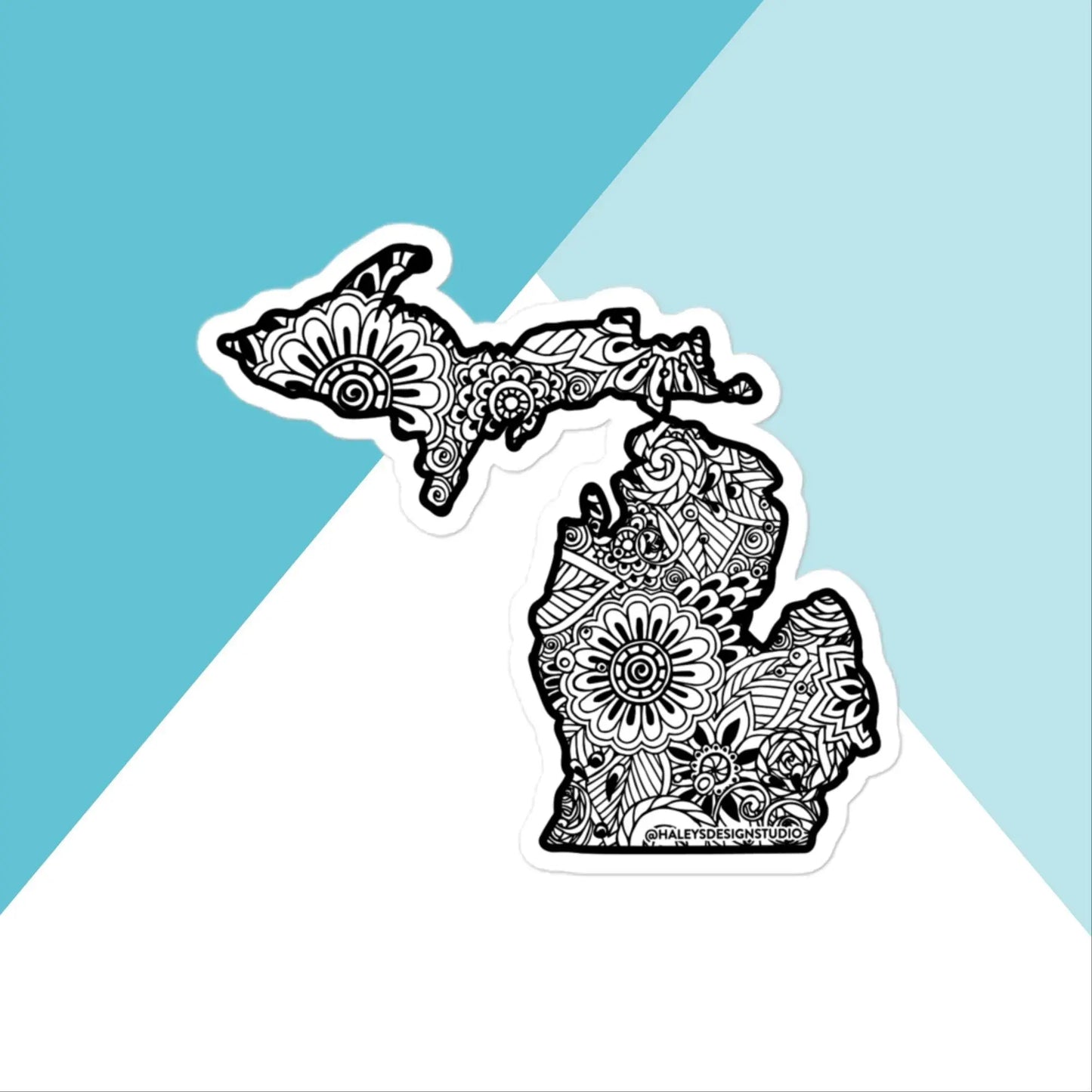 Michigan Floral Mandala Vinyl Sticker North Owl Apparel