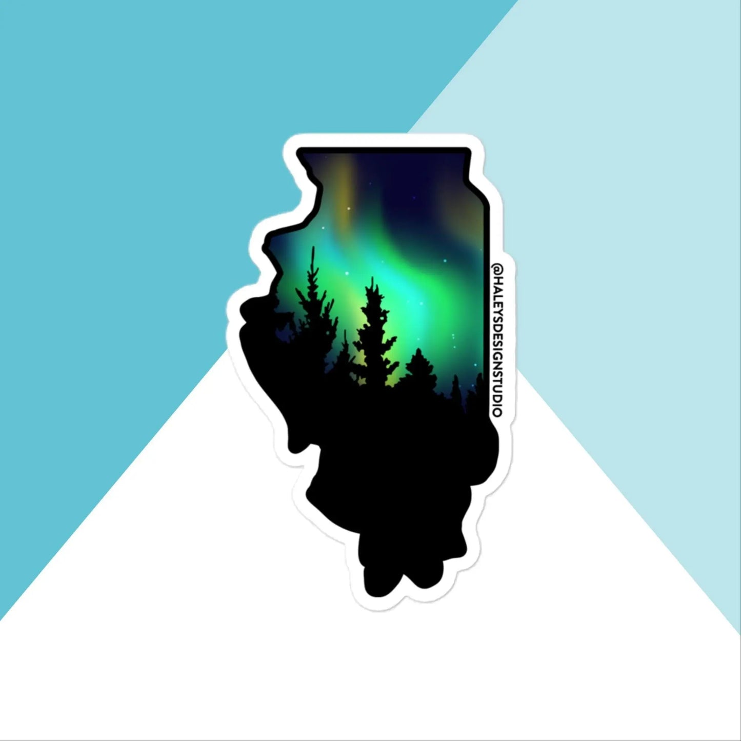 Illinois Northern Lights Vinyl Sticker North Owl Apparel