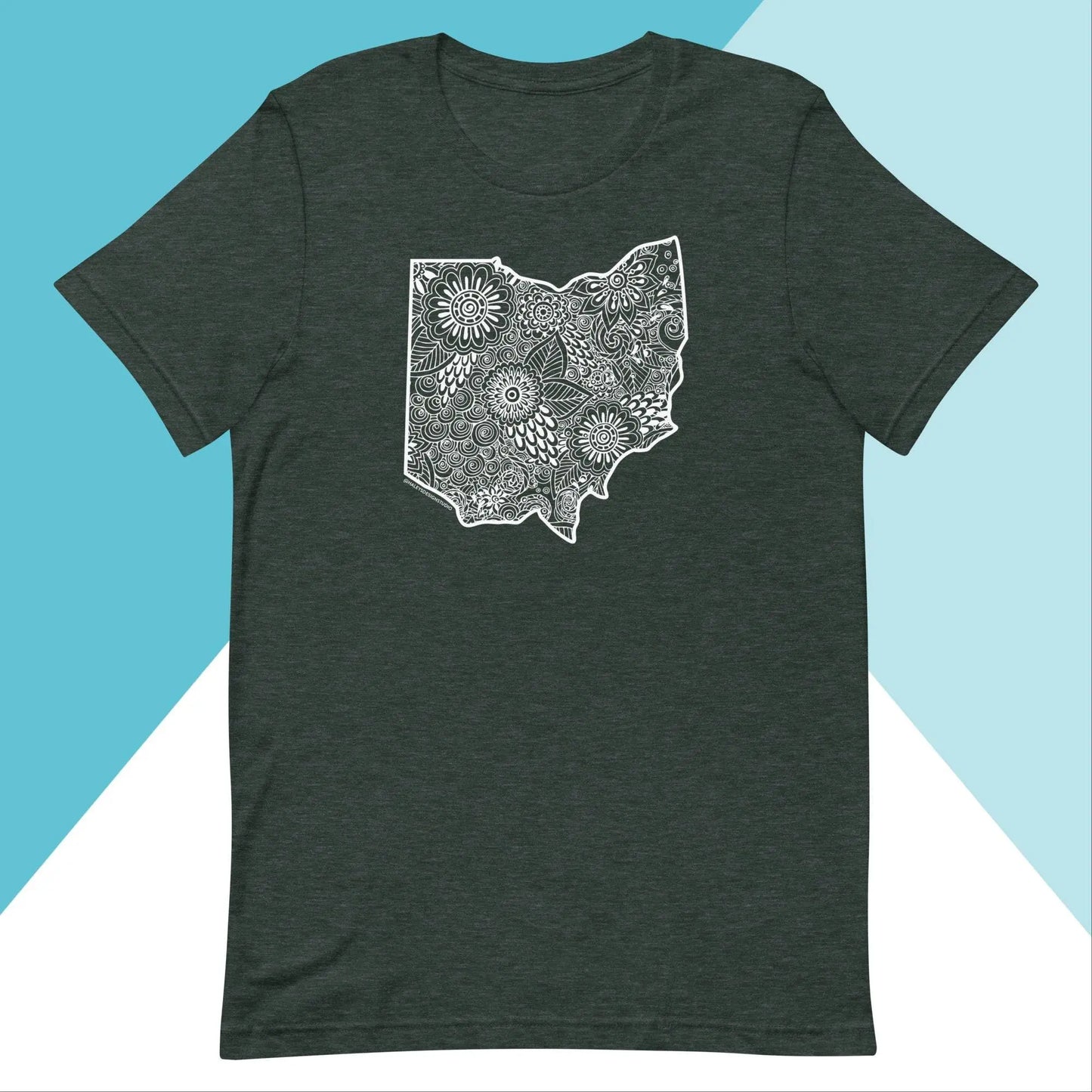 Ohio Floral Mandala Unisex Shirt North Owl Apparel