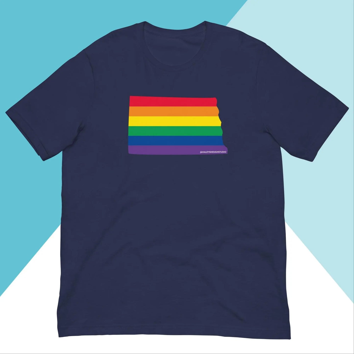 North Dakota Pride Rainbow LGBTQIA+ Unisex Shirt North Owl Apparel