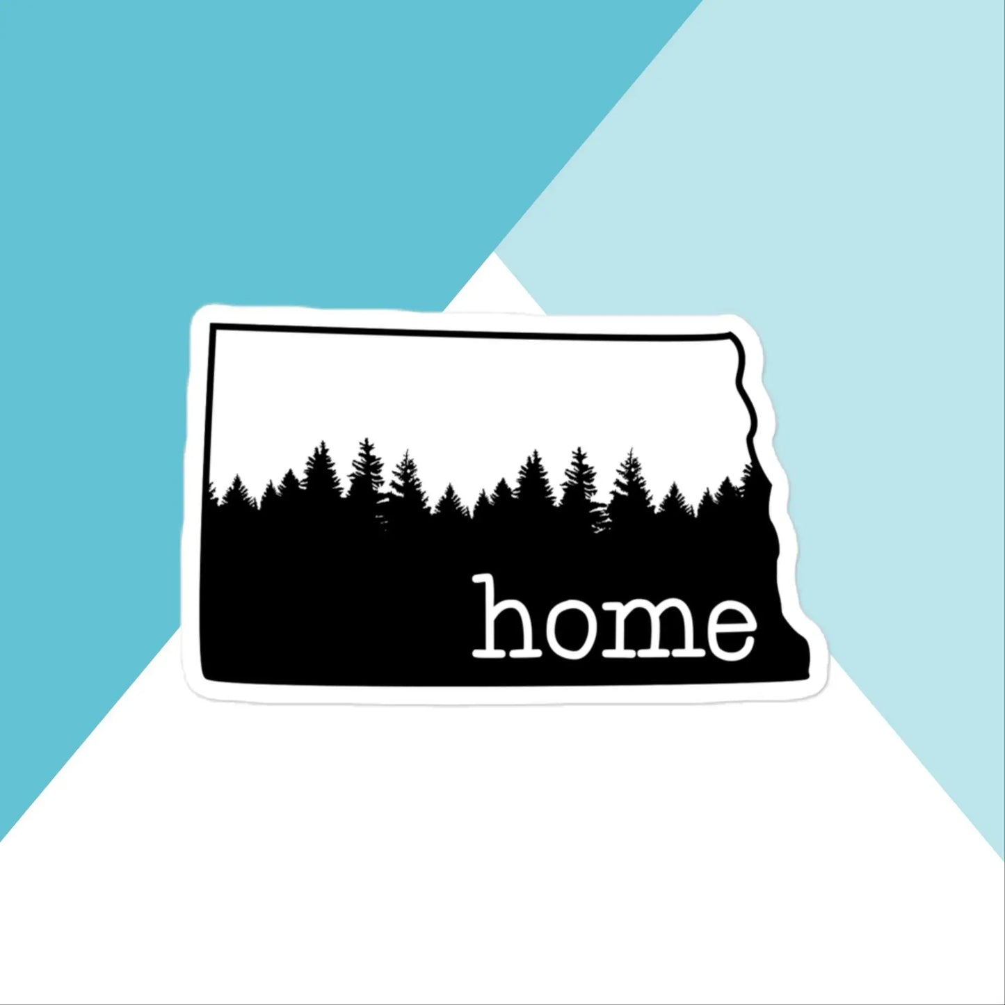 North Dakota Home Pine Trees Vinyl Sticker North Owl Apparel