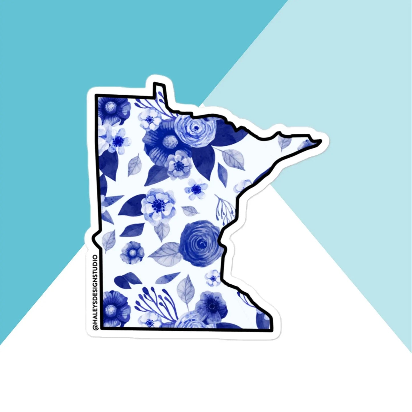 Minnesota Watercolor Flowers Vinyl Sticker North Owl Apparel