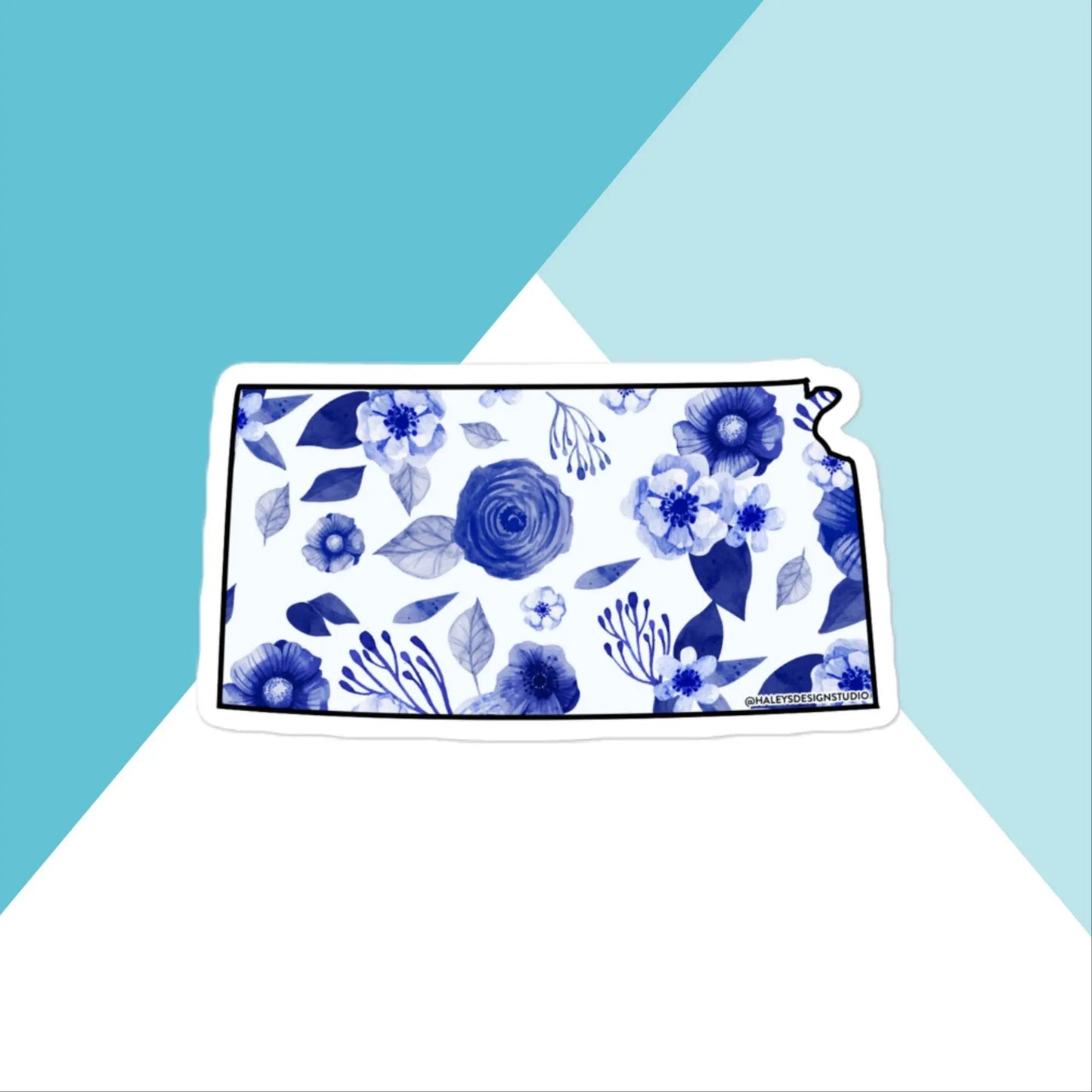 Kansas Watercolor Flowers Vinyl Sticker North Owl Apparel