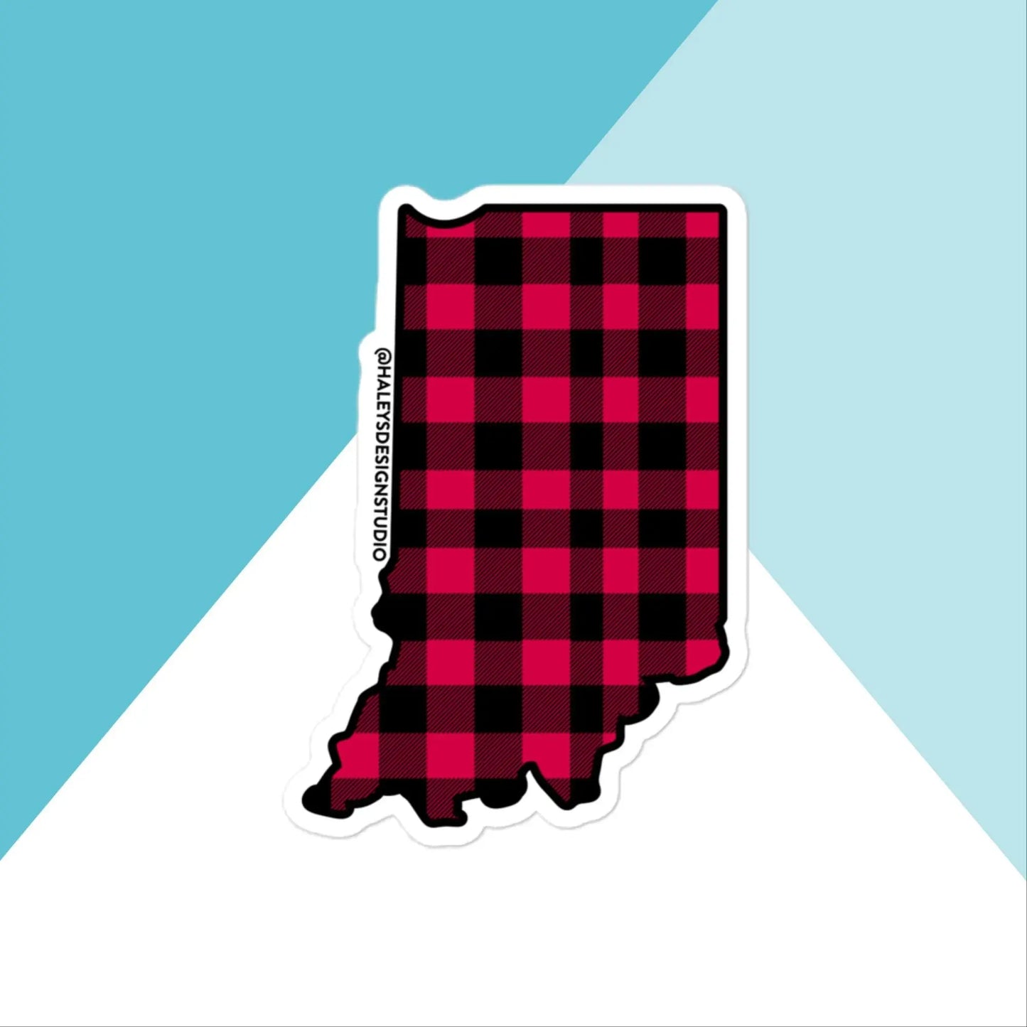 Indiana Buffalo Plaid Vinyl Sticker North Owl Apparel