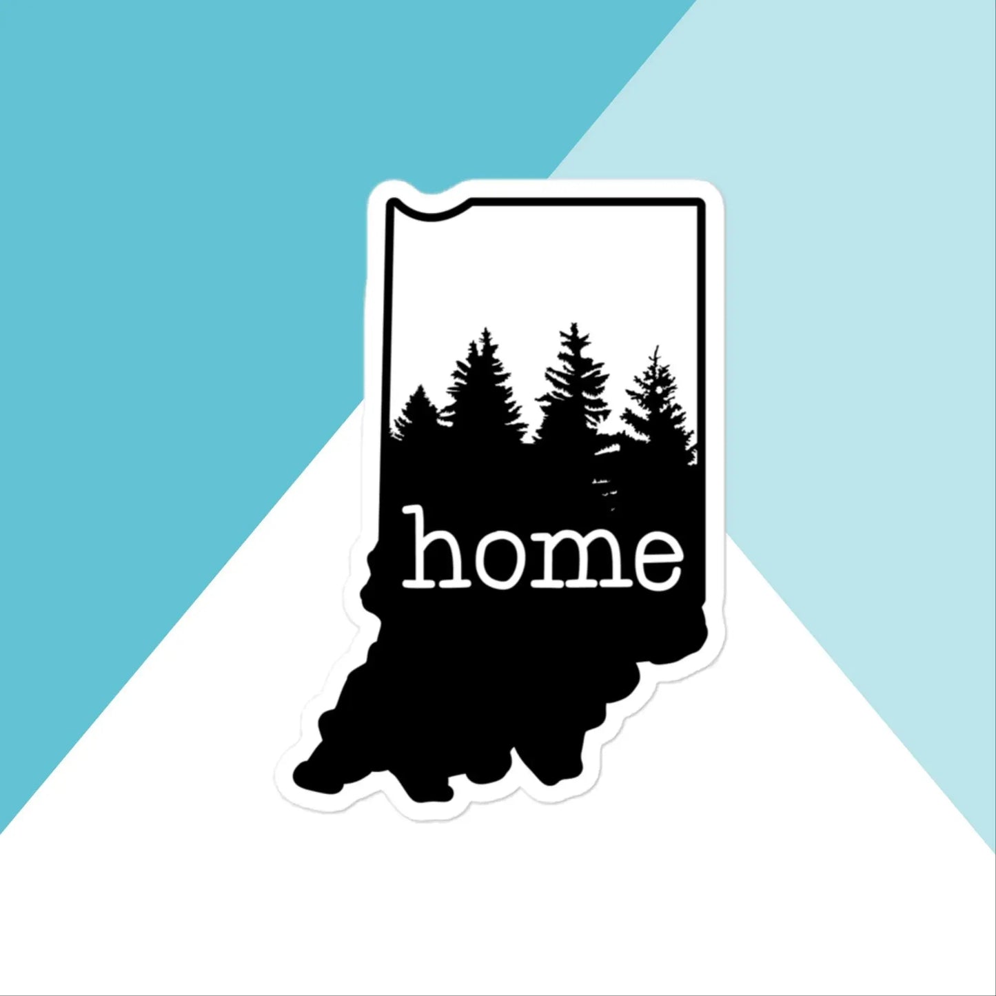 Indiana Home Pine Trees Vinyl Sticker North Owl Apparel