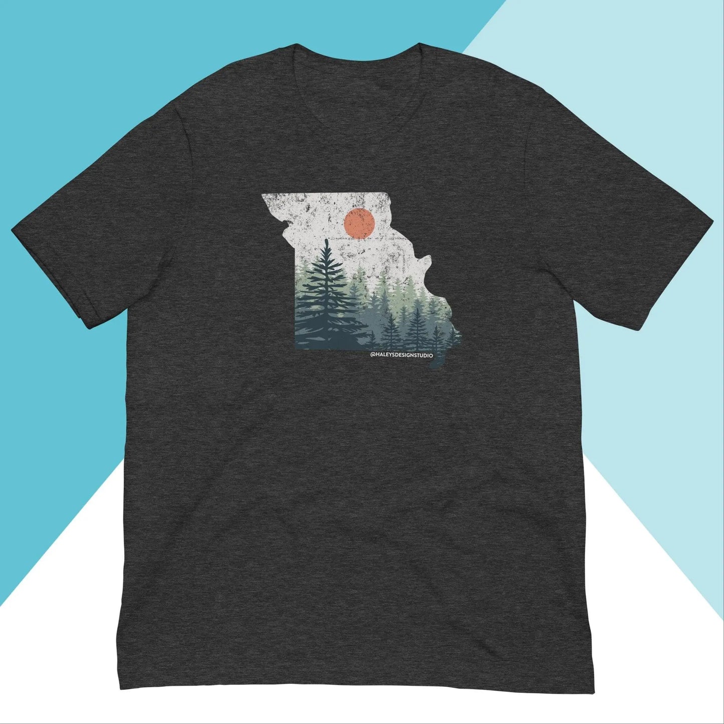 Missouri Distressed Pine Trees Unisex Shirt North Owl Apparel