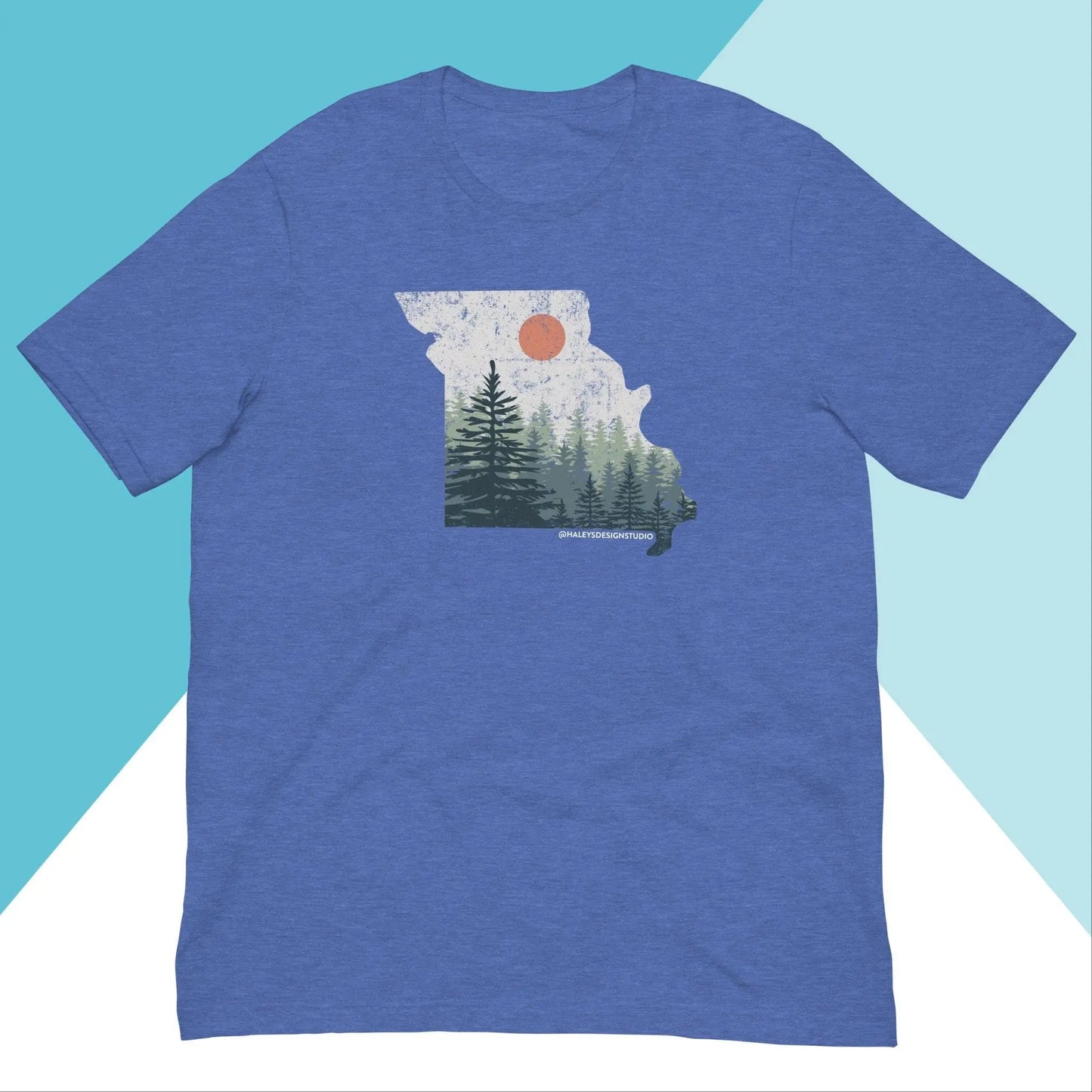 Missouri Distressed Pine Trees Unisex Shirt North Owl Apparel