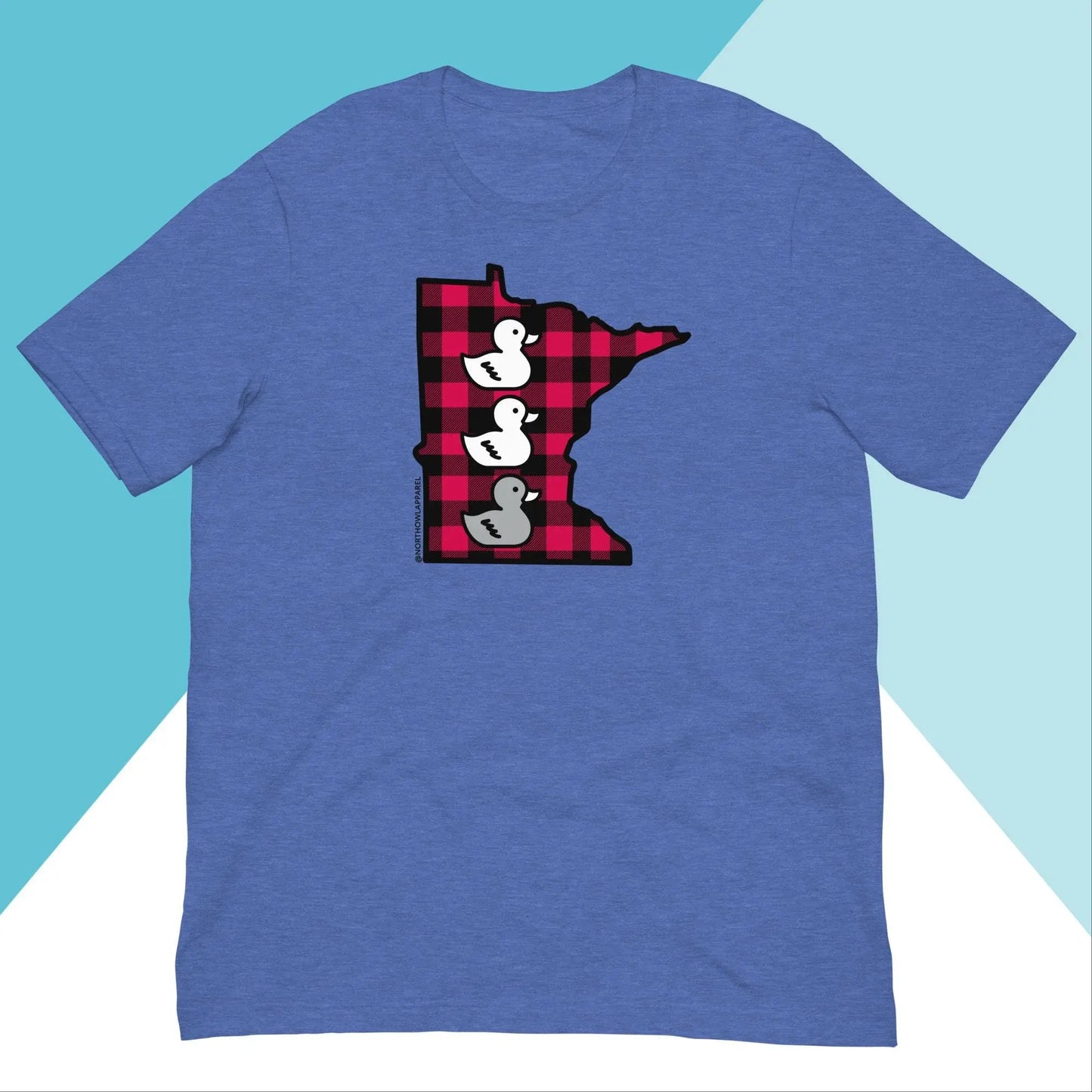 Duck Duck Grey Duck Minnesota Buffalo Plaid Unisex Shirt North Owl Apparel