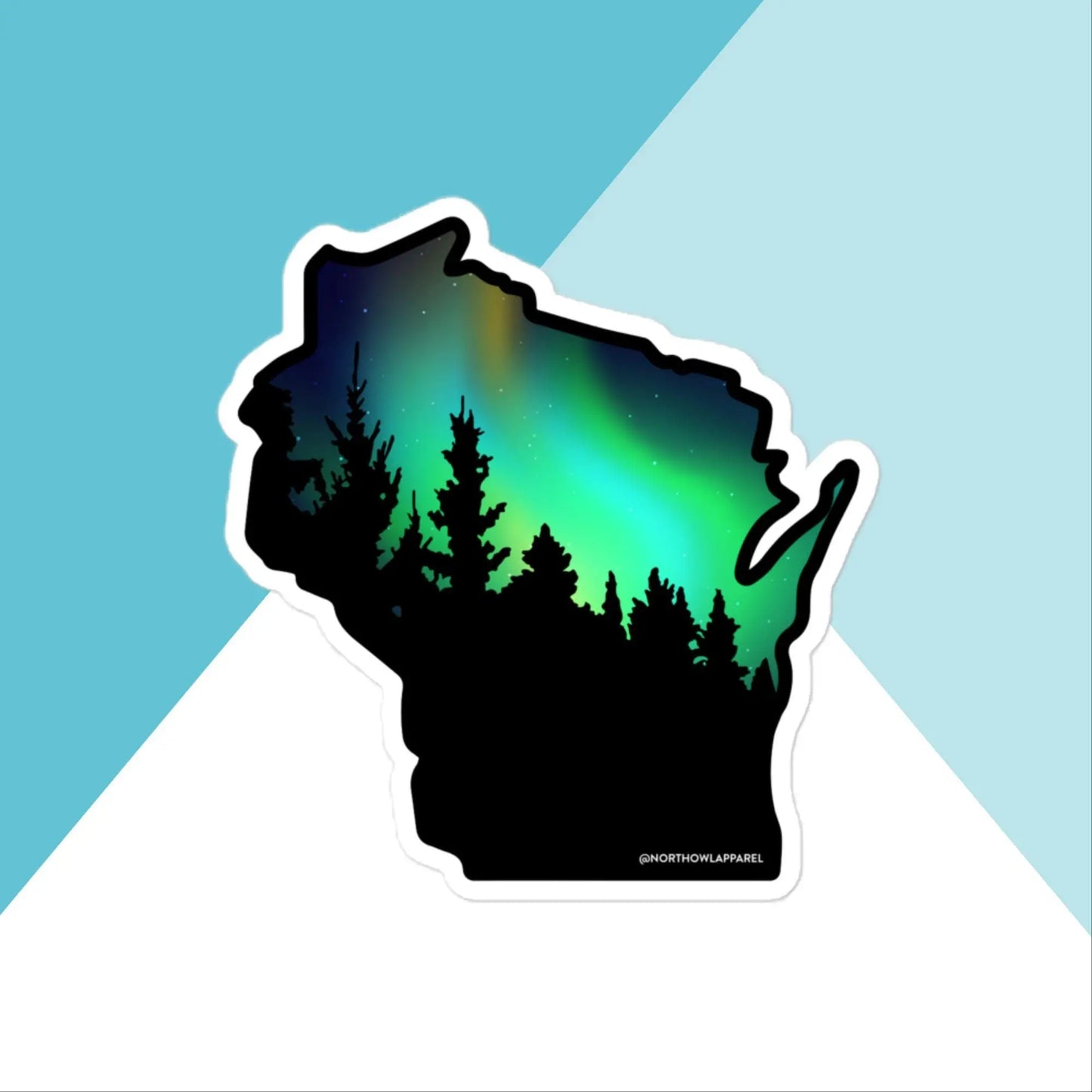 Wisconsin Northern Lights Vinyl Sticker North Owl Apparel