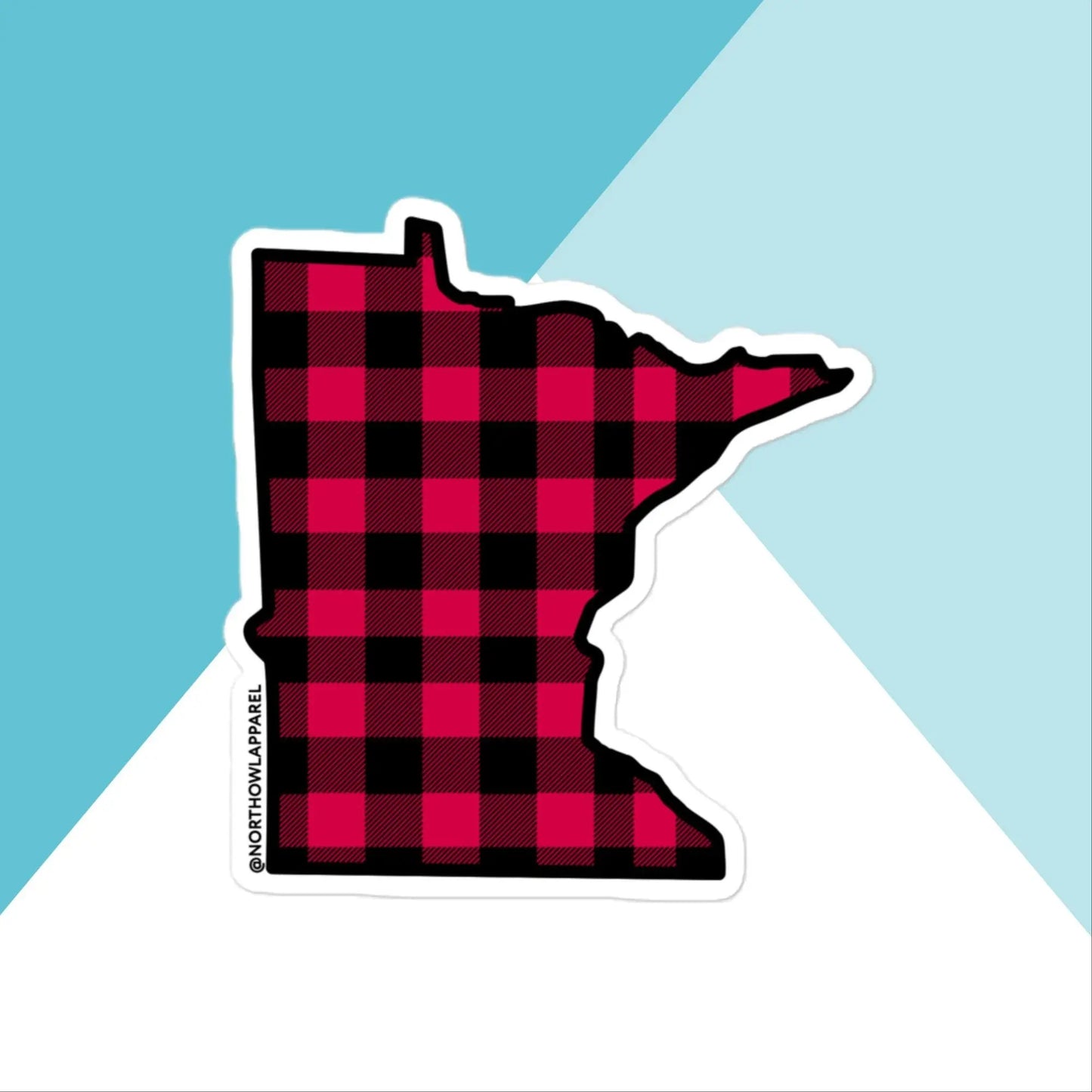 Minnesota Buffalo Plaid Vinyl Sticker North Owl Apparel