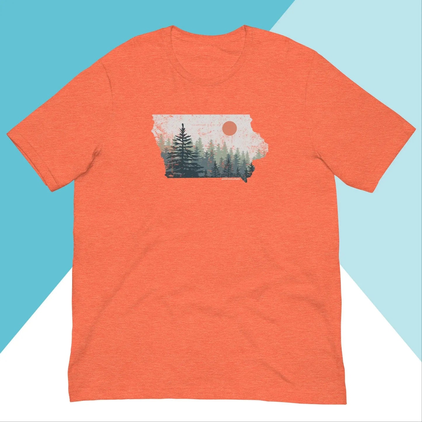 Iowa Distressed Pine Trees Unisex Shirt North Owl Apparel