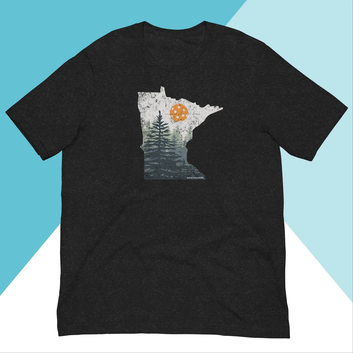 Minnesota Pickle Ball Pine Trees Distressed Unisex Shirt North Owl Apparel