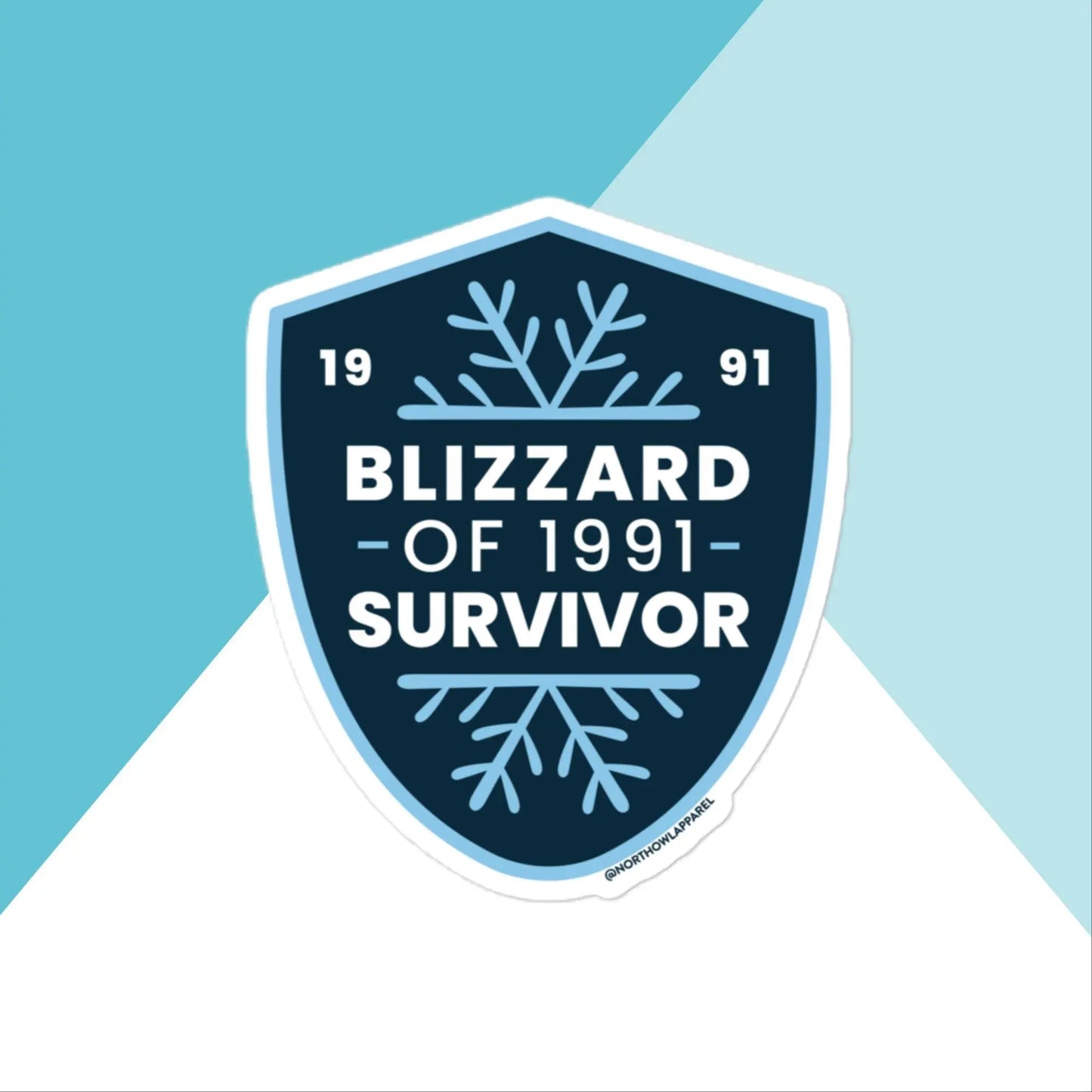 Blizzard of 1991 Survivor Vinyl Sticker North Owl Apparel