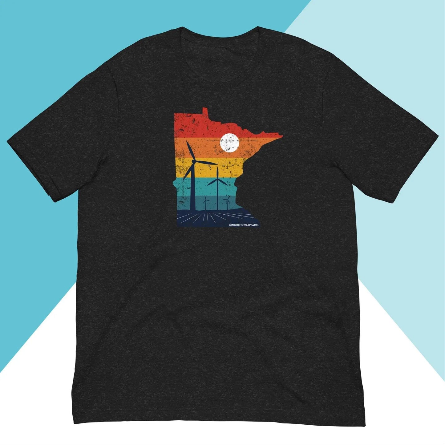 Minnesota Rural Retro Windmill Sunset Unisex Shirt North Owl Apparel