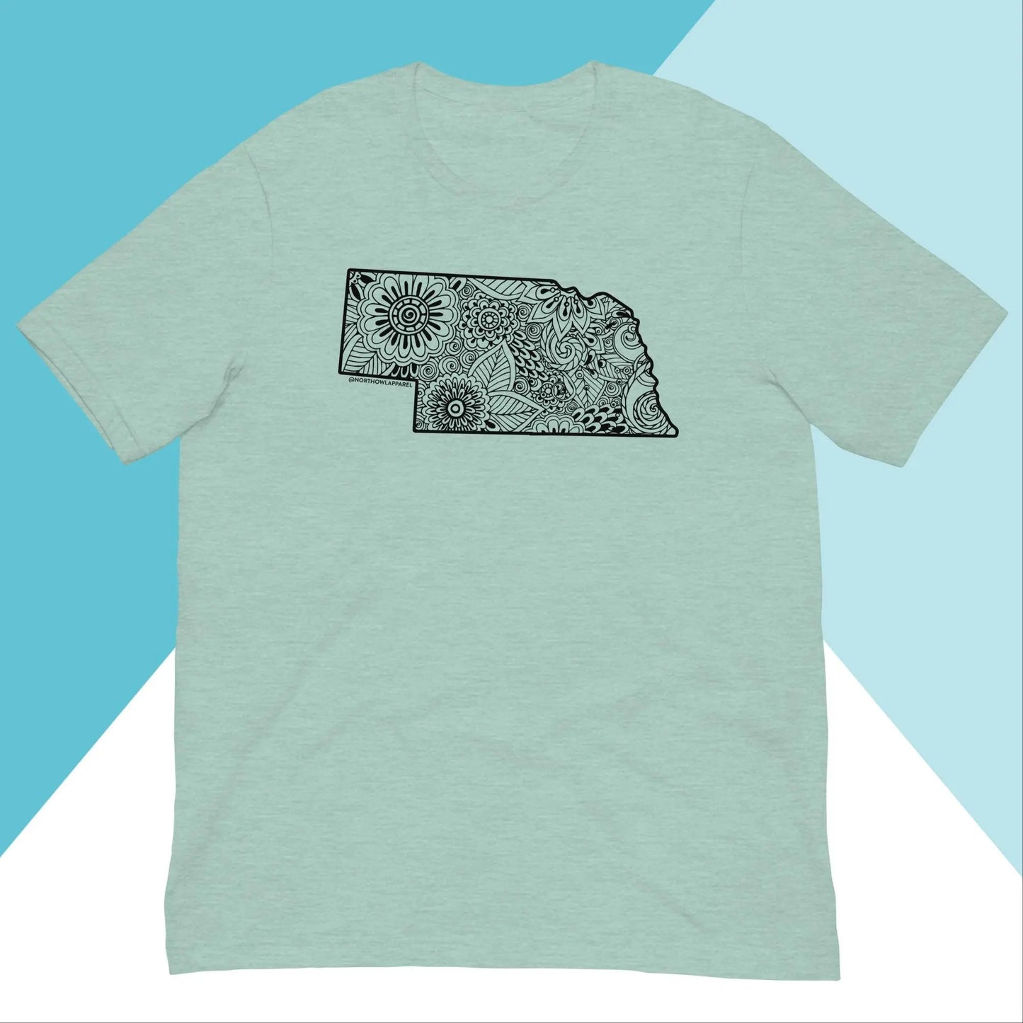 Nebraska Floral Mandala Unisex Shirt North Owl Apparel