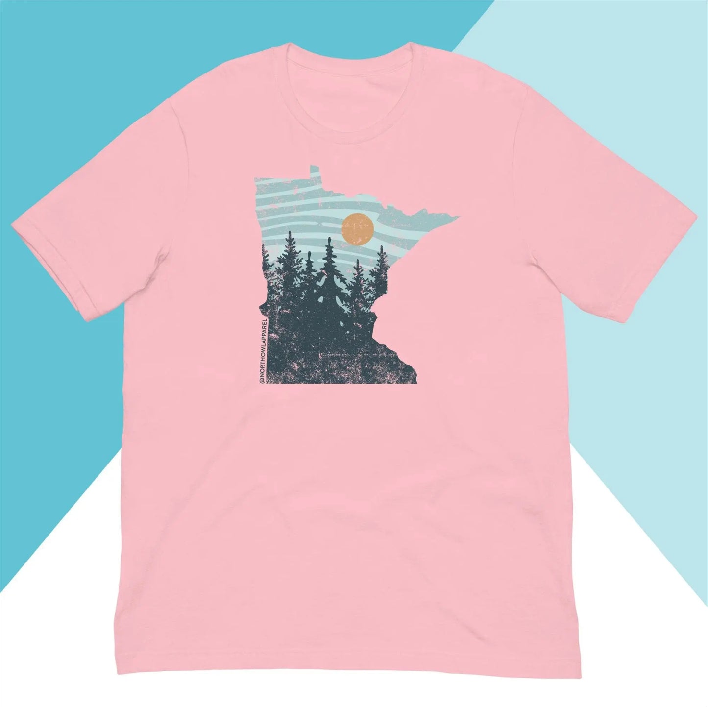 Minnesota Pastel Pine Trees Unisex Shirt North Owl Apparel