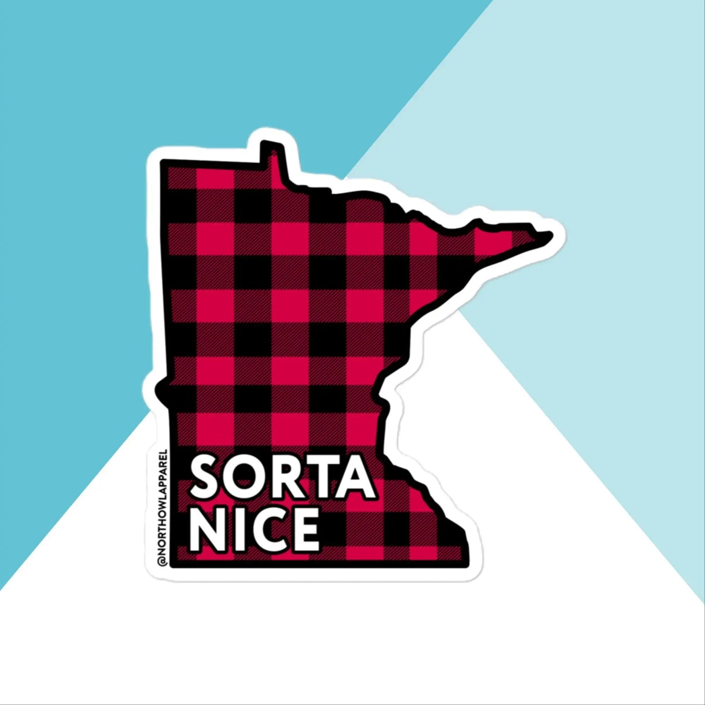 Sorta Nice Minnesota Plaid Vinyl Sticker North Owl Apparel