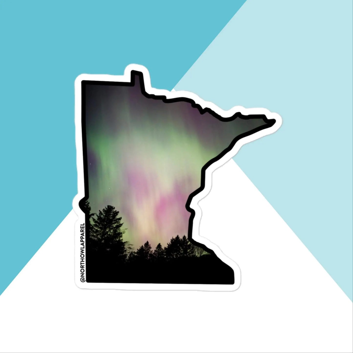 Northern Lights Minnesota Vinyl Sticker North Owl Apparel
