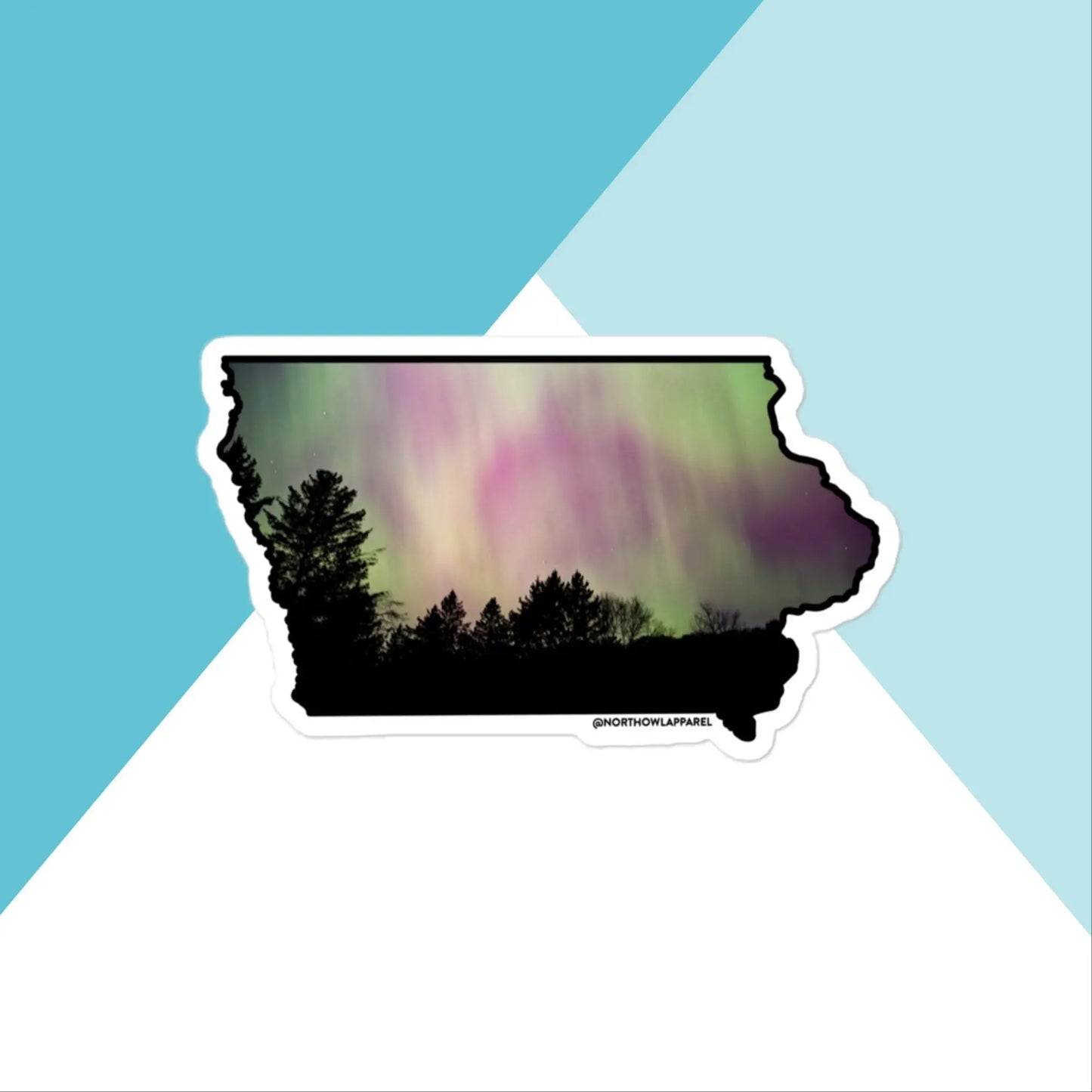 Iowa Northern Lights Vinyl Sticker North Owl Apparel