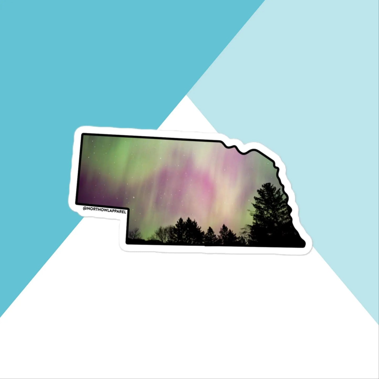 Nebraska Northern Lights Vinyl Sticker North Owl Apparel