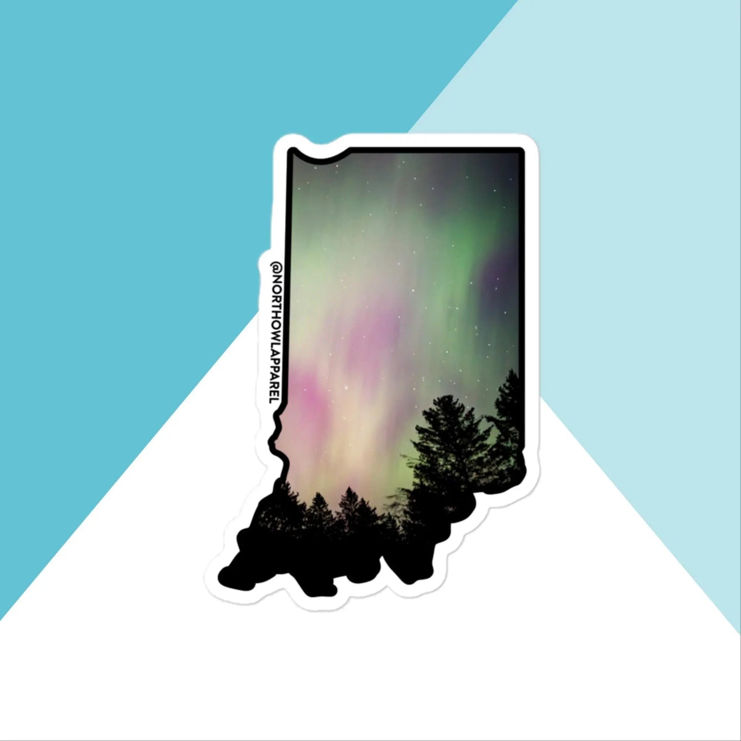 Indiana Northern Lights Vinyl Sticker North Owl Apparel