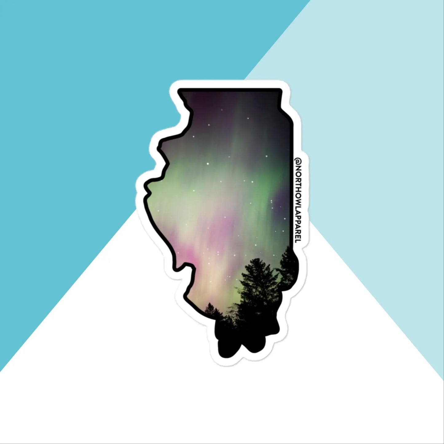 Illinois Northern Lights Vinyl Sticker North Owl Apparel