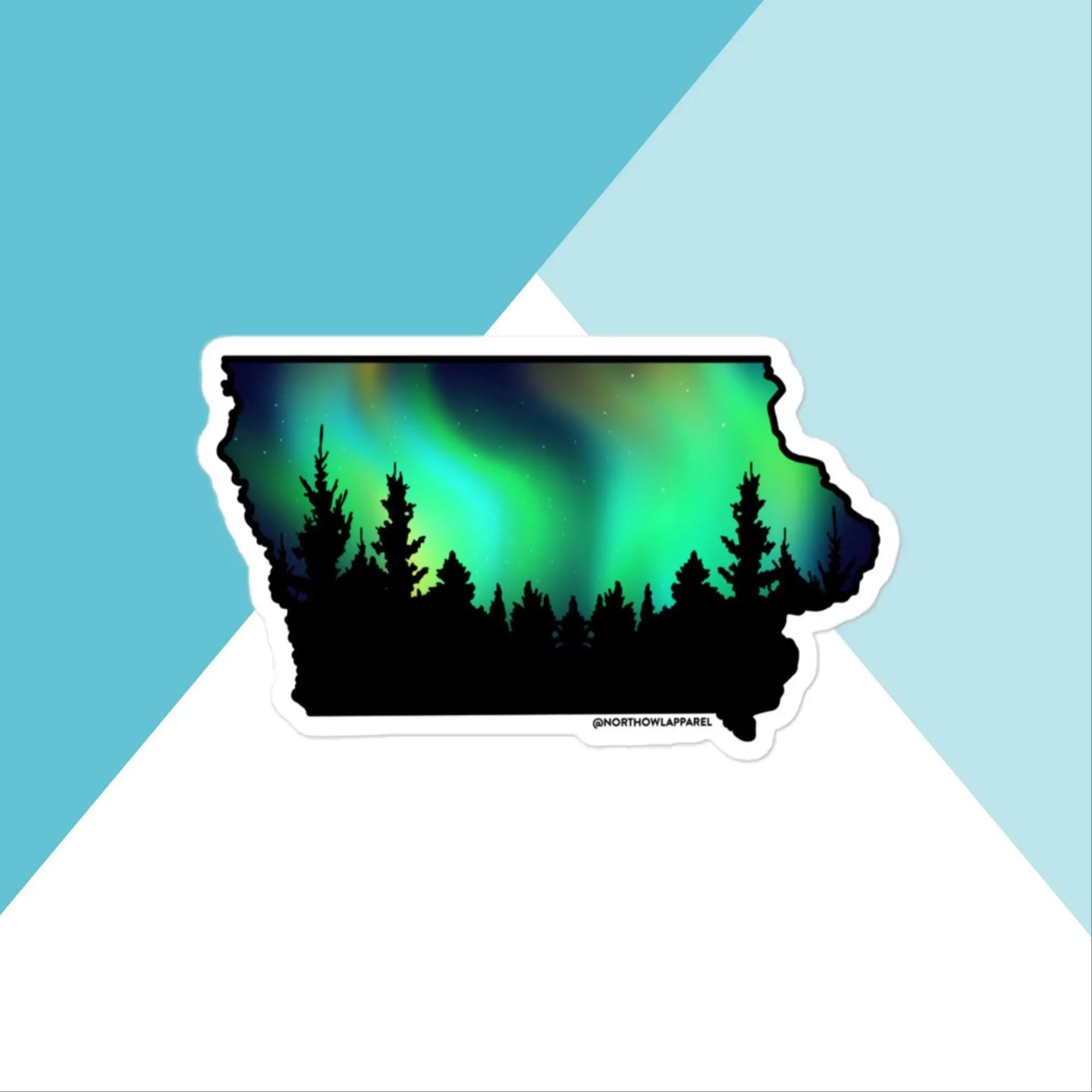 Iowa Northern Lights Vinyl Sticker North Owl Apparel