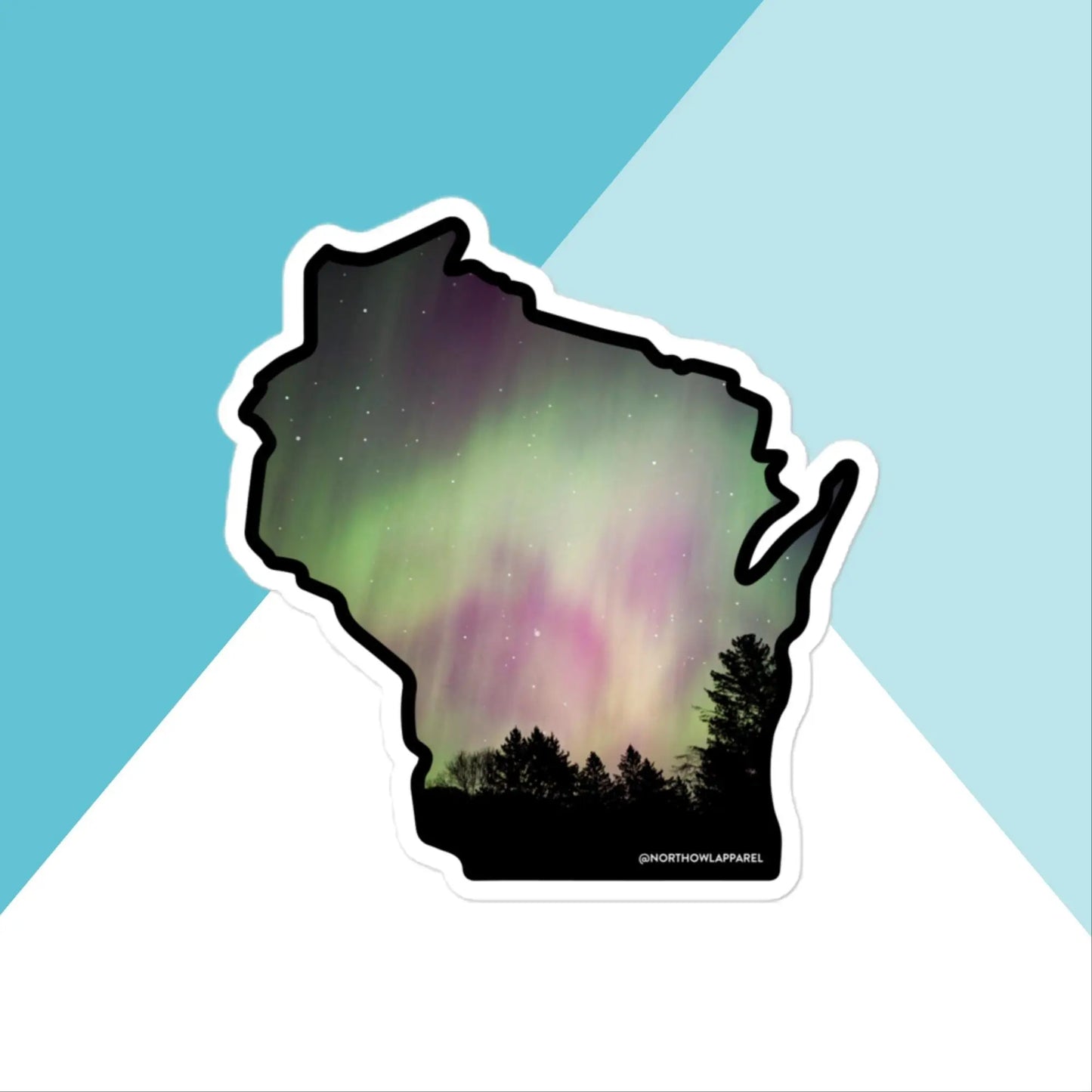 Wisconsin Northern Lights Vinyl Sticker North Owl Apparel