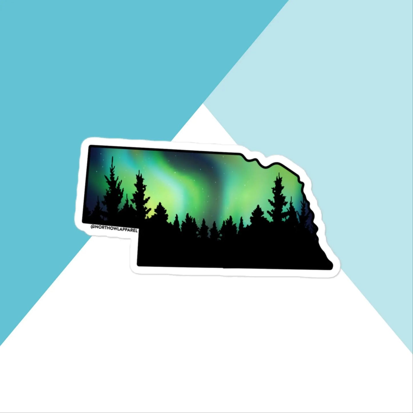 Nebraska Northern Lights Vinyl Sticker North Owl Apparel