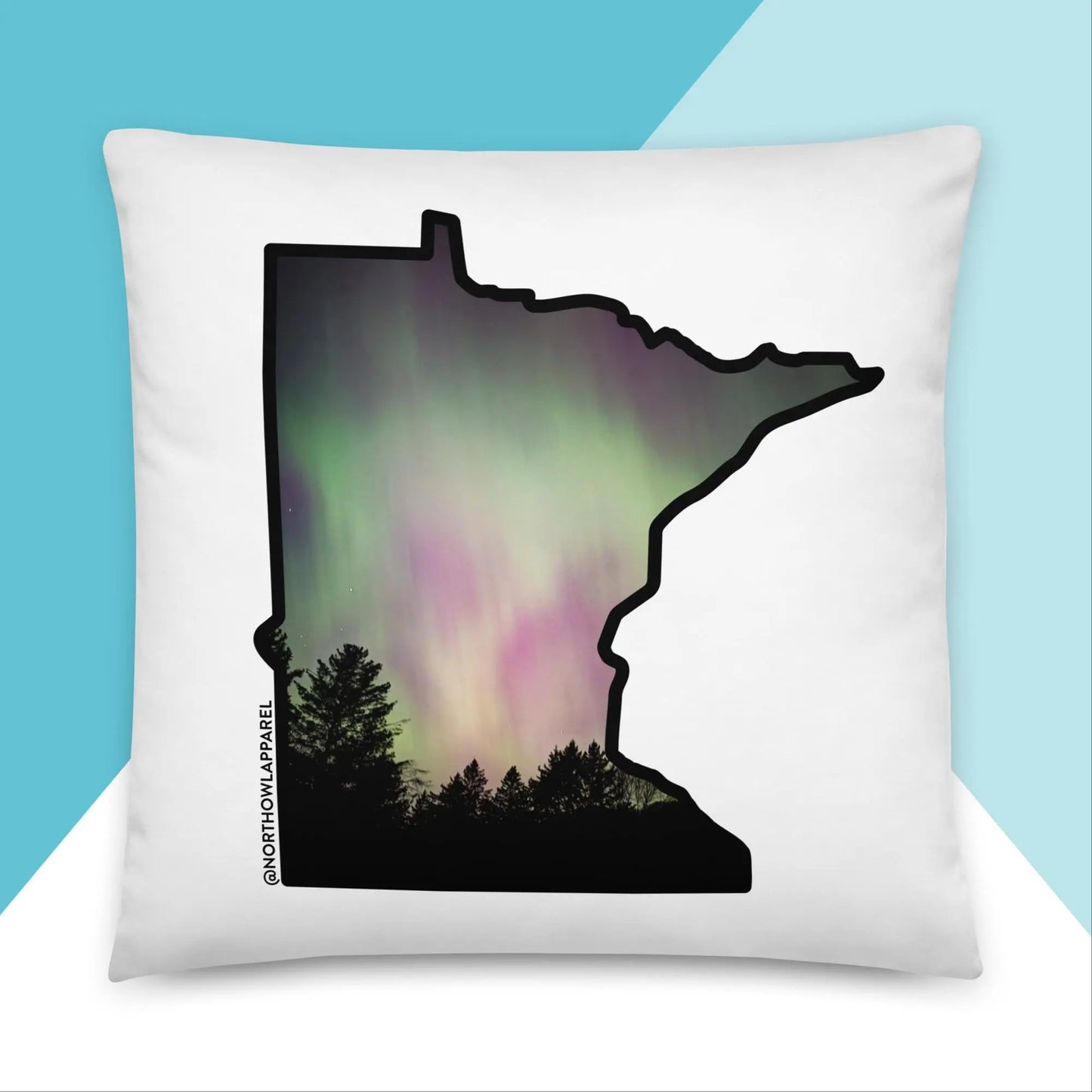 Minnesota Northern Lights Throw Pillow North Owl Apparel