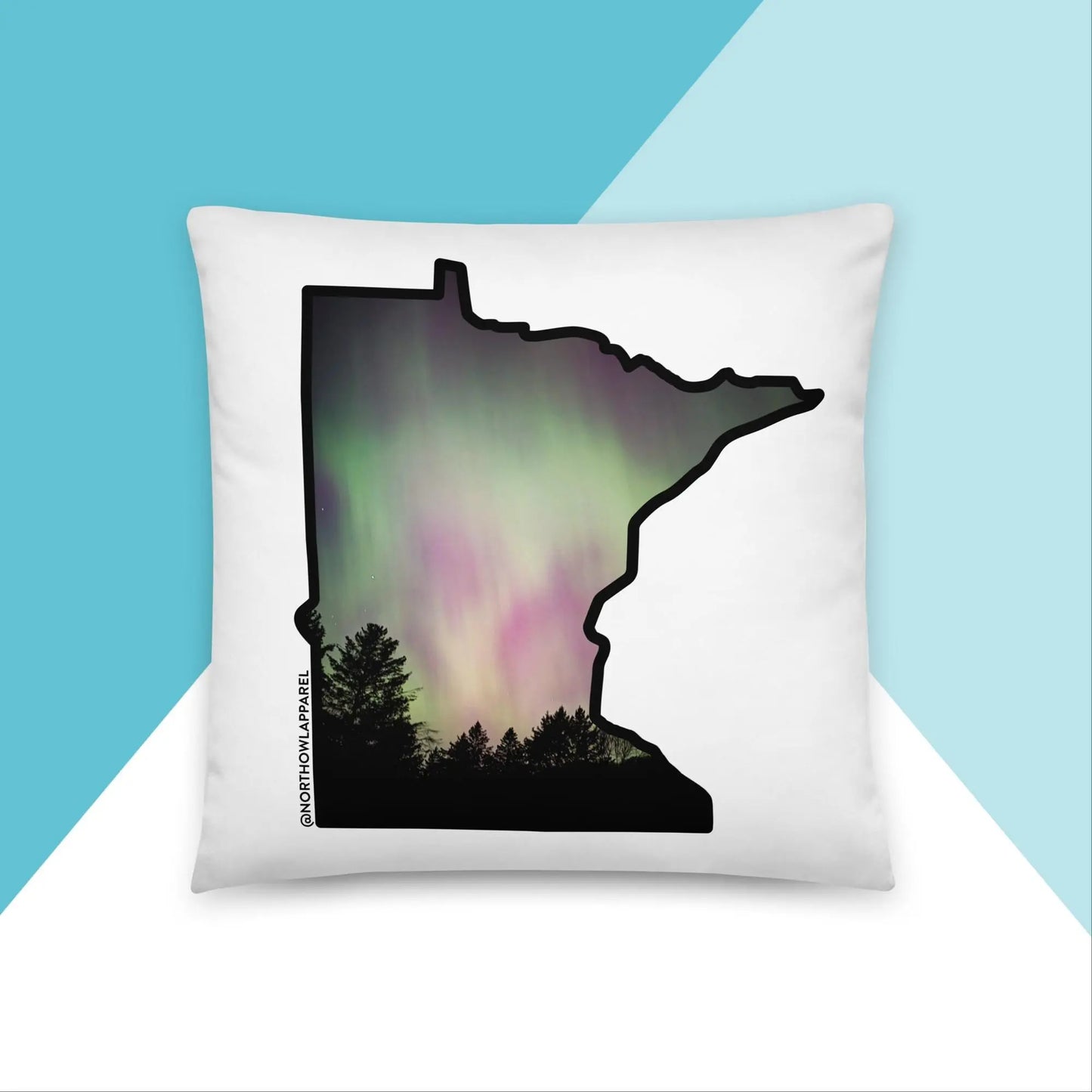 Minnesota Northern Lights Throw Pillow North Owl Apparel
