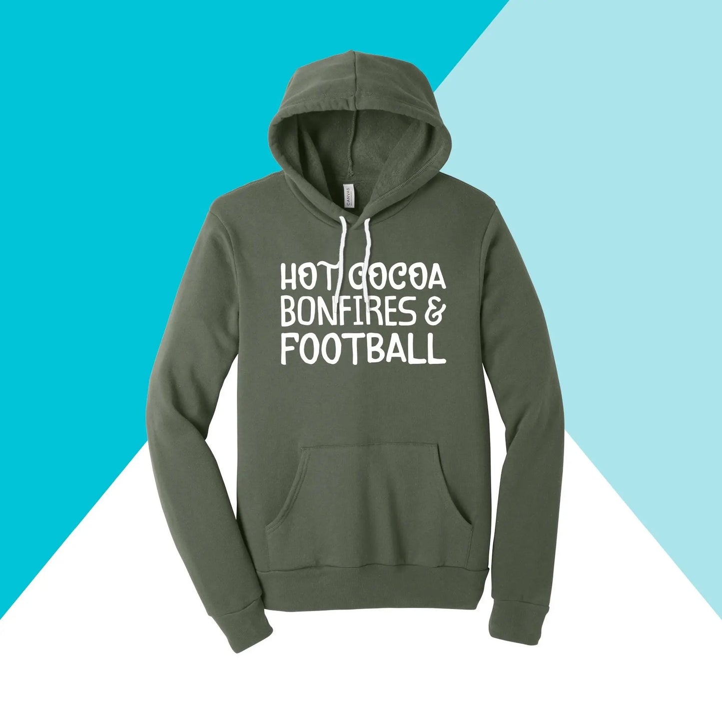 Hot Cocoa Bonfires & Football Unisex Hoodie Sweatshirt North Owl Apparel