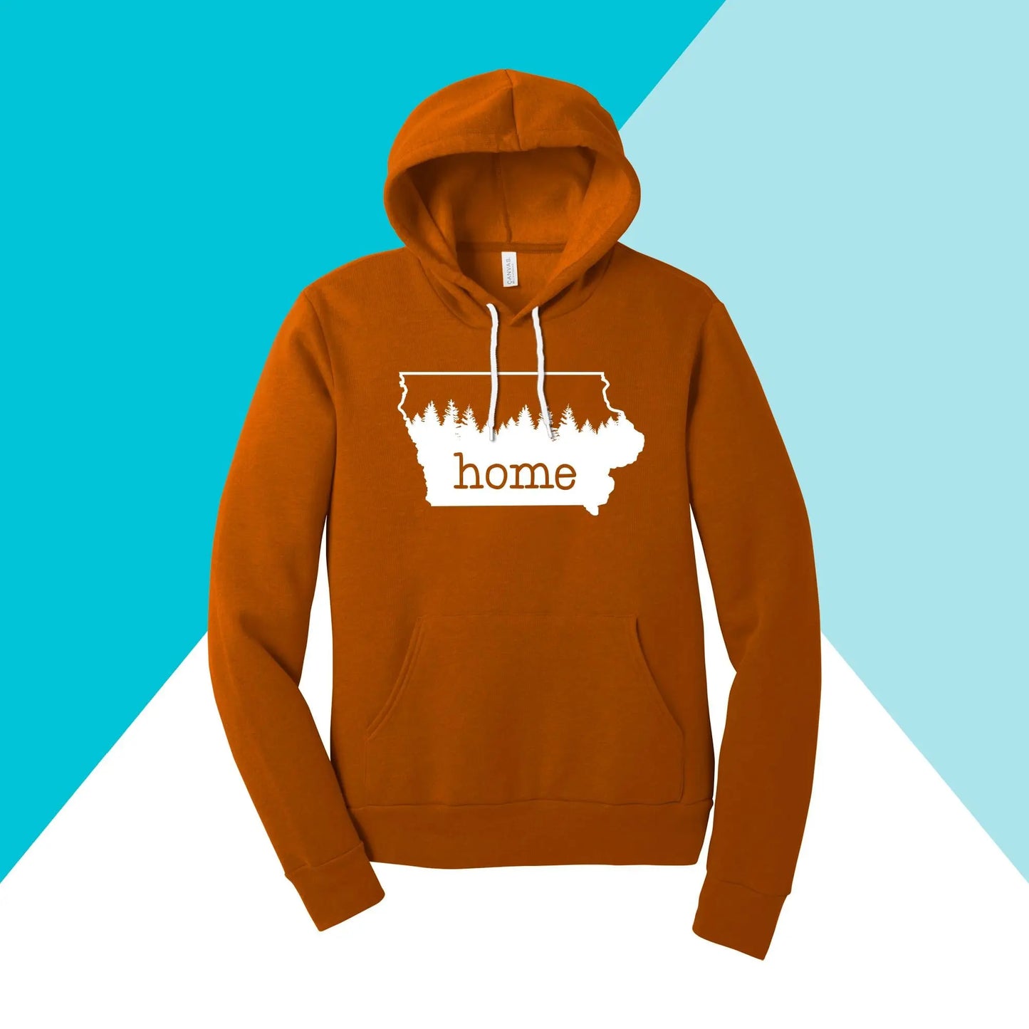 Iowa Home Pine Trees Unisex Hoodie North Owl Apparel