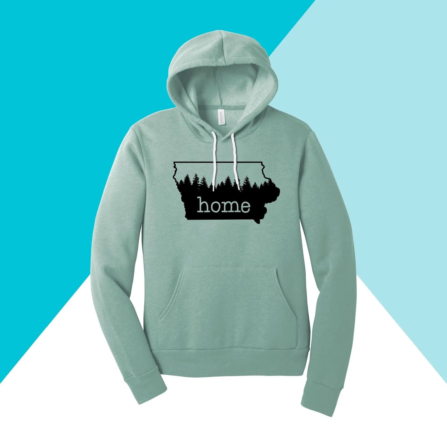 Iowa Home Pine Trees Unisex Hoodie North Owl Apparel