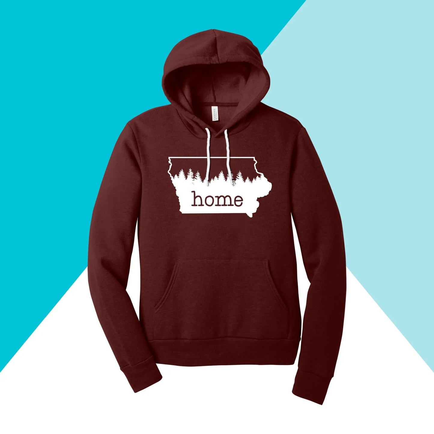 Iowa Home Pine Trees Unisex Hoodie North Owl Apparel