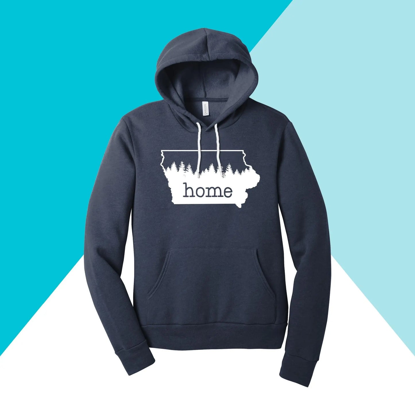 Iowa Home Pine Trees Unisex Hoodie North Owl Apparel