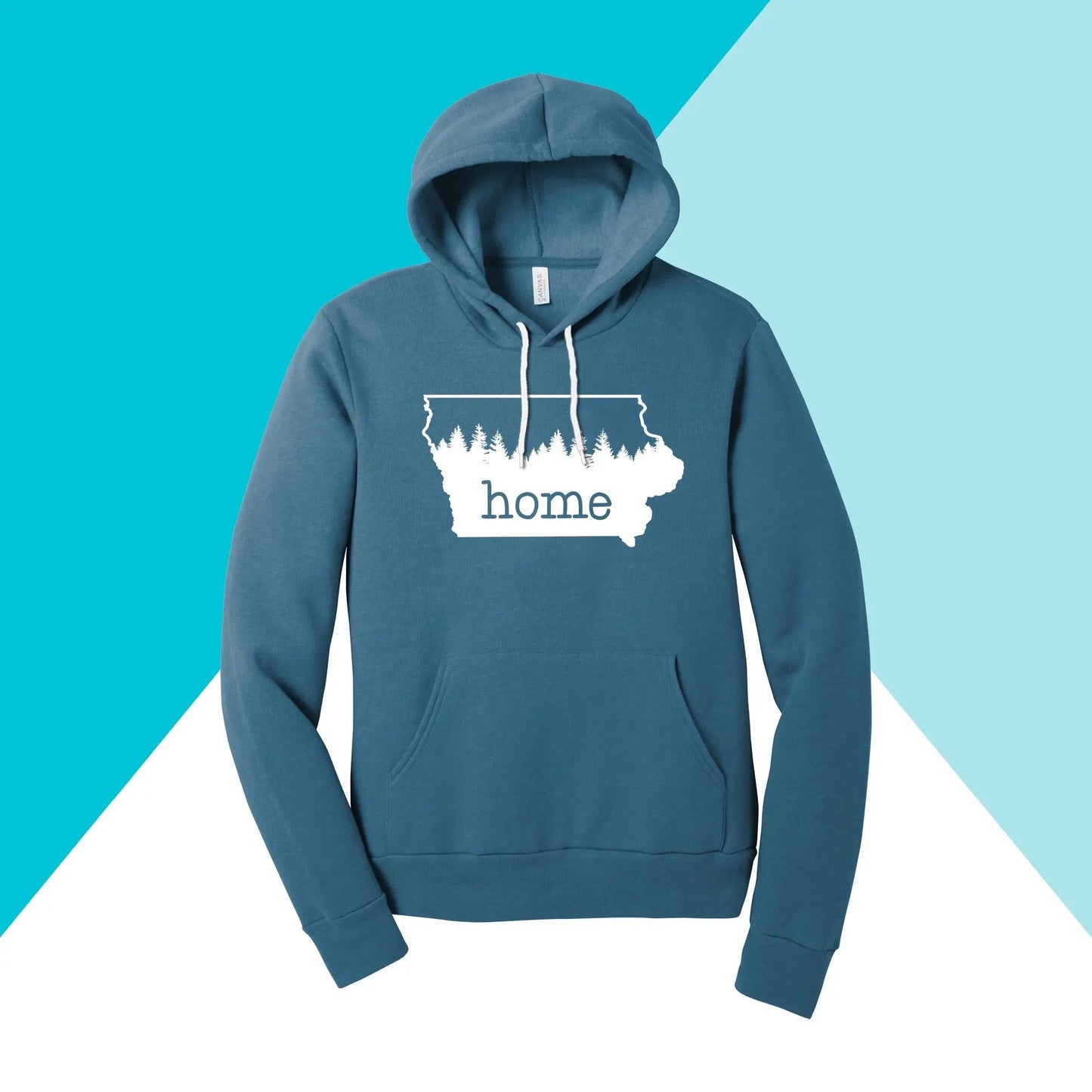 Iowa Home Pine Trees Unisex Hoodie North Owl Apparel