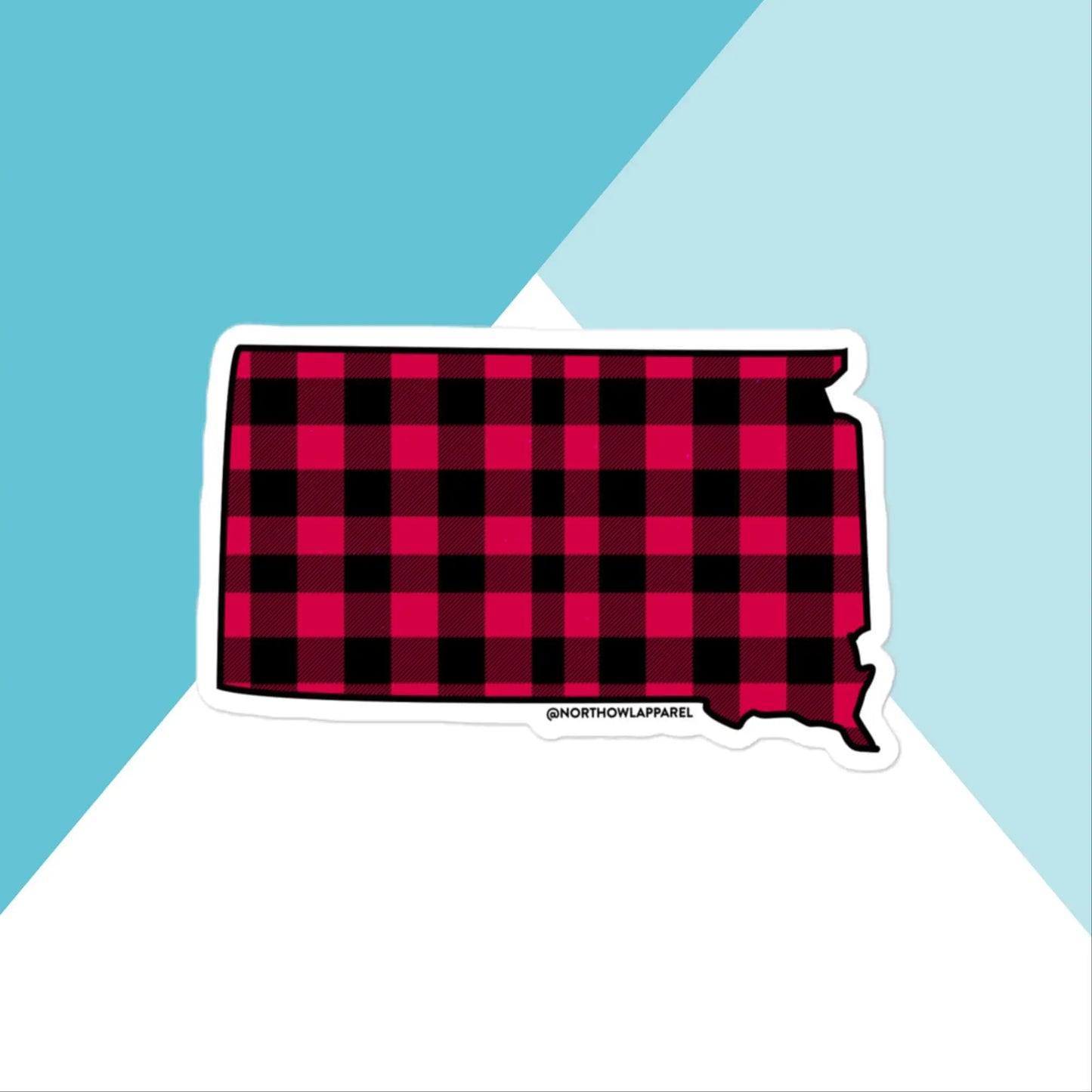 South Dakota Buffalo Plaid Vinyl Sticker North Owl Apparel