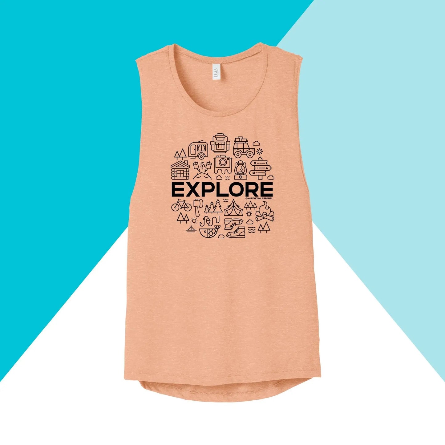 Explore Outdoors Camping Women's Muscle Tank North Owl Apparel
