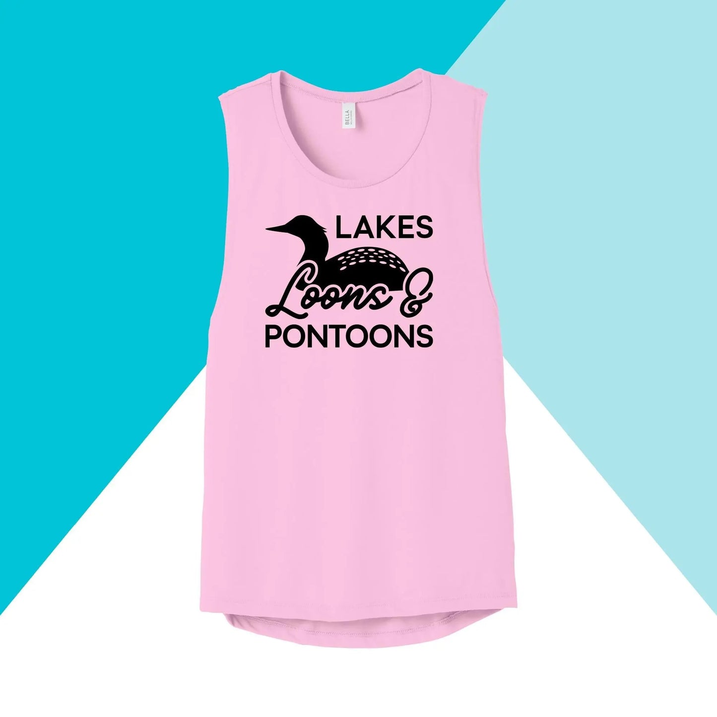 Lakes, Loons, & Pontoons Women's Muscle Tank North Owl Apparel