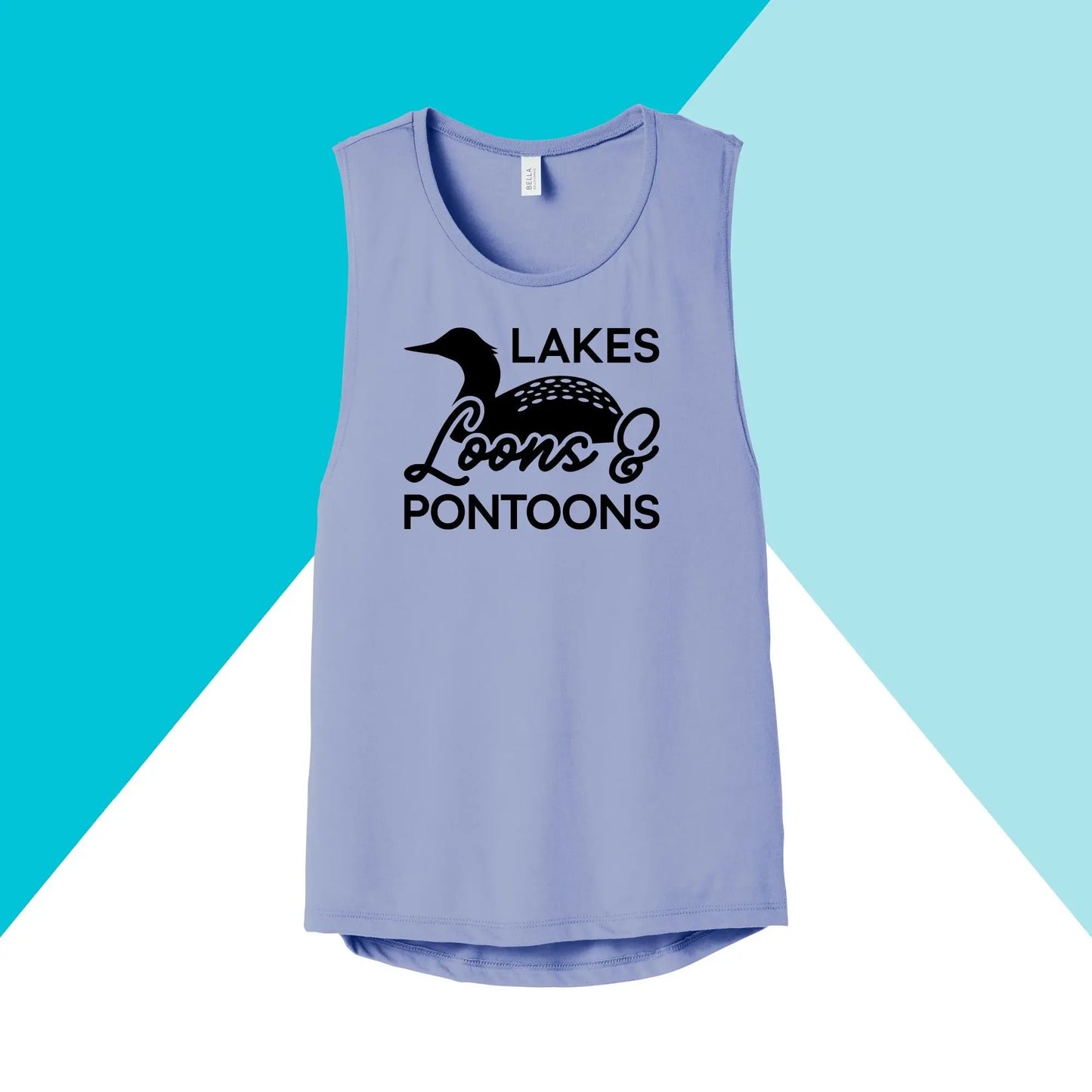 Lakes, Loons, & Pontoons Women's Muscle Tank North Owl Apparel