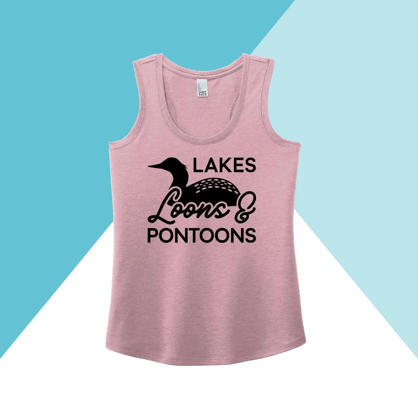 Lakes, Loons, & Pontoons Women's Racerback Tank Top North Owl Apparel