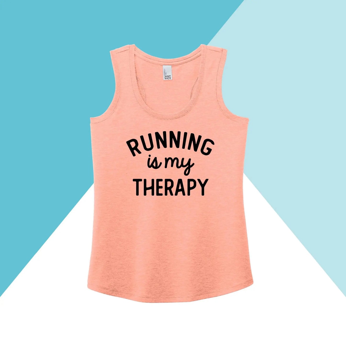 Running is My Therapy Women's Racerback Tank Top North Owl Apparel