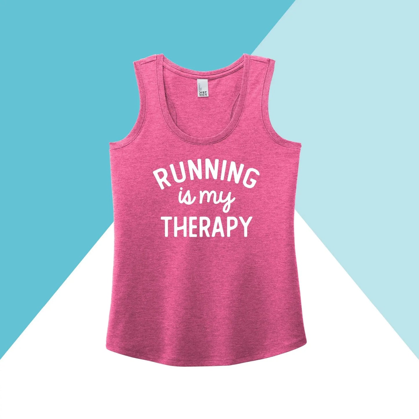 Running is My Therapy Women's Racerback Tank Top North Owl Apparel