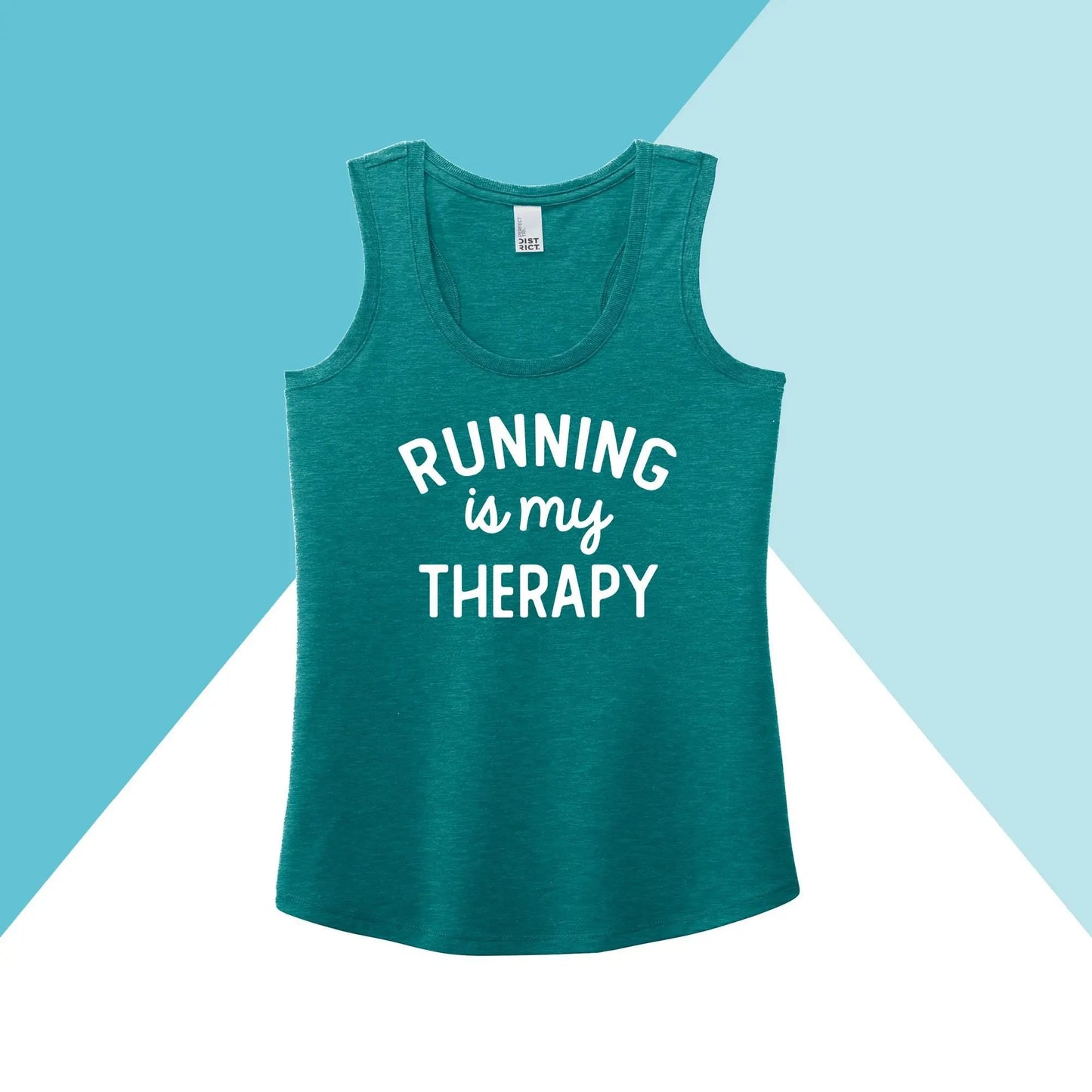 Running is My Therapy Women's Racerback Tank Top North Owl Apparel