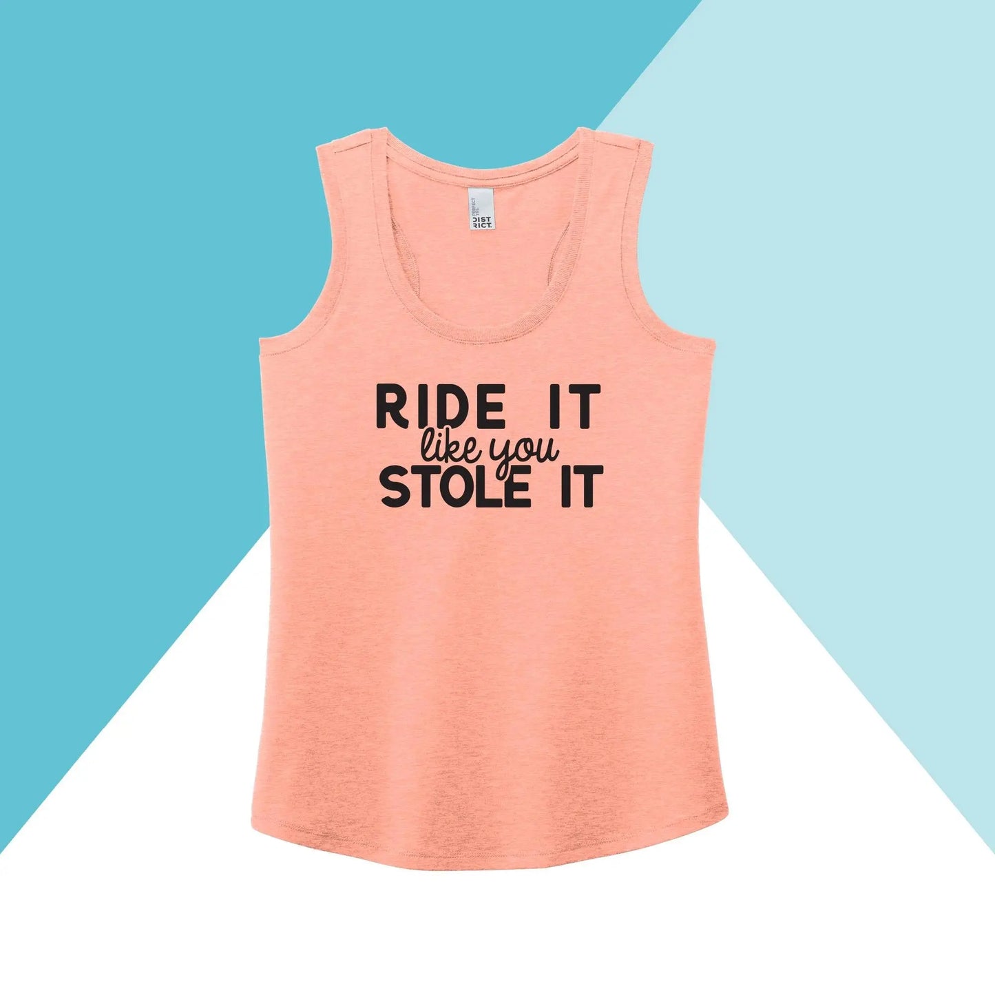 Ride it Like You Stole It Workout Women's Racerback Tank North Owl Apparel